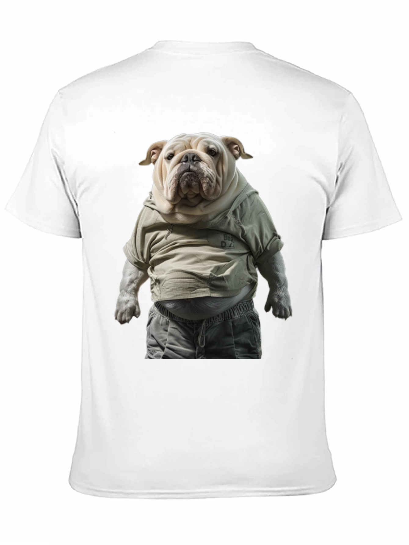 Bulldog in Hoodie Graphic Tee