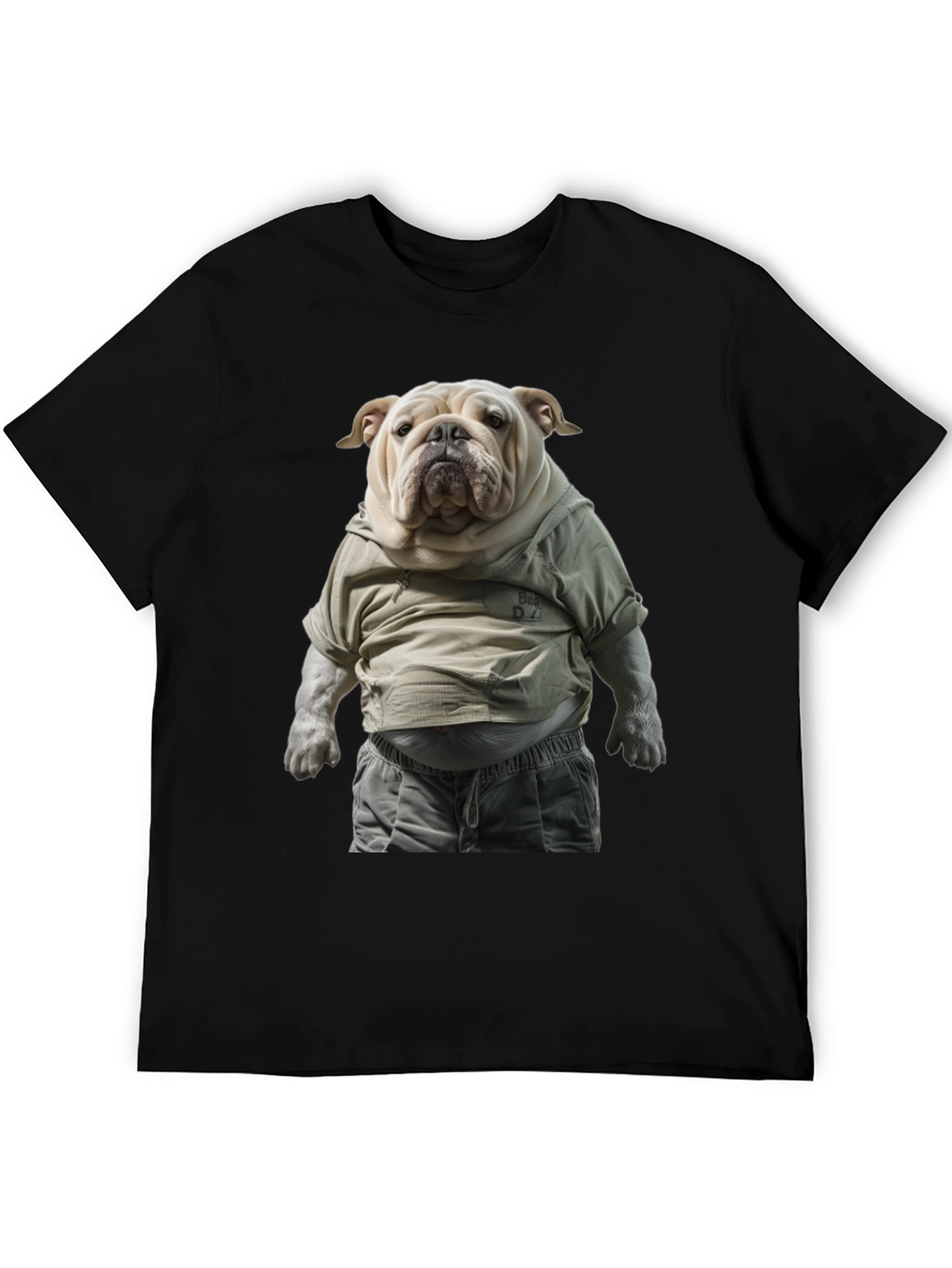 Bulldog in Hoodie Graphic Tee