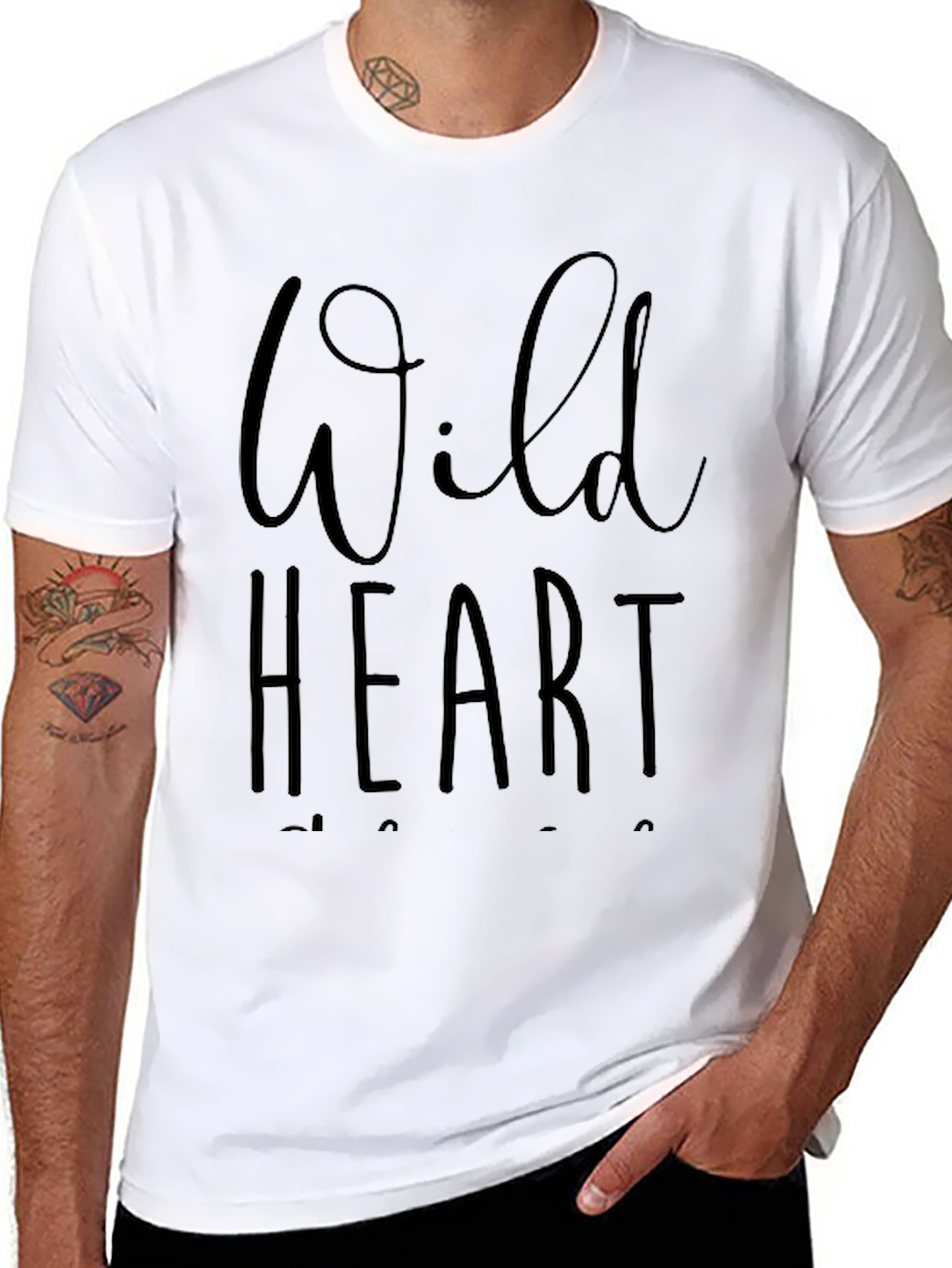 Wild Heart Graphic Tee - Soft Black Casual Shirt