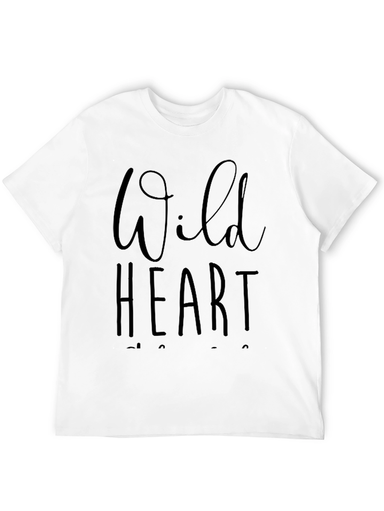 Wild Heart Graphic Tee - Soft Black Casual Shirt