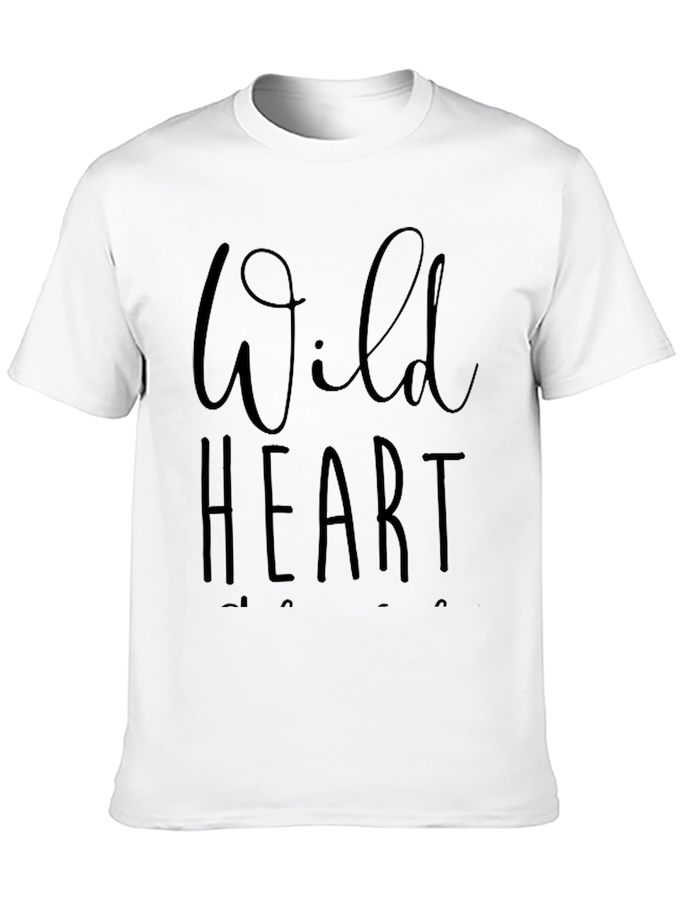 Wild Heart Graphic Tee - Soft Black Casual Shirt