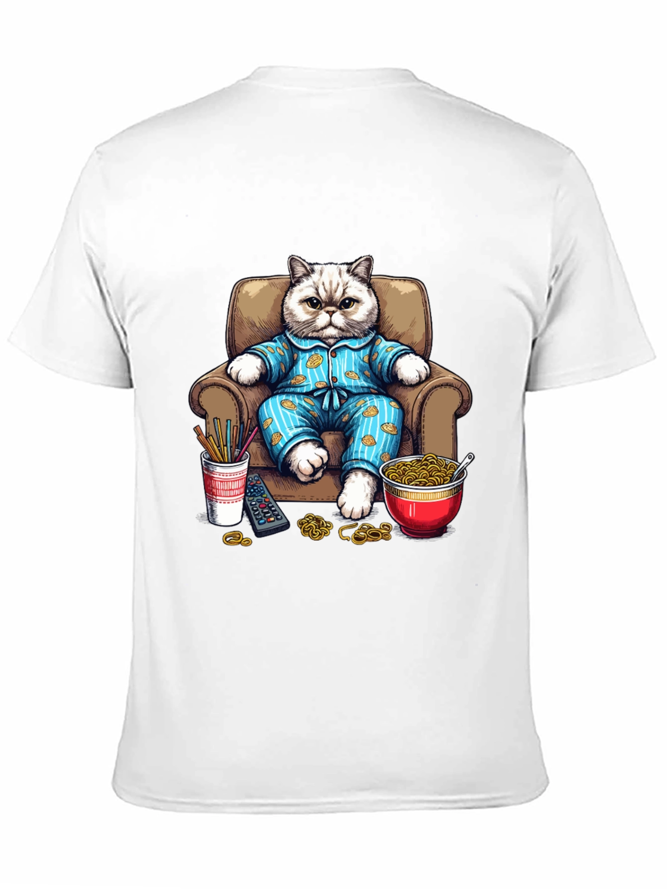 Relaxed Cat T-Shirt - Cartoon Pet Design