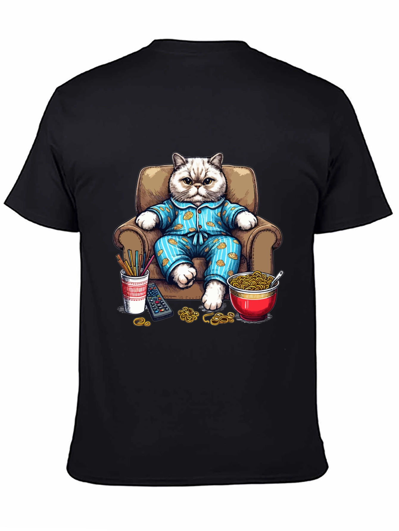 Relaxed Cat T-Shirt - Cartoon Pet Design