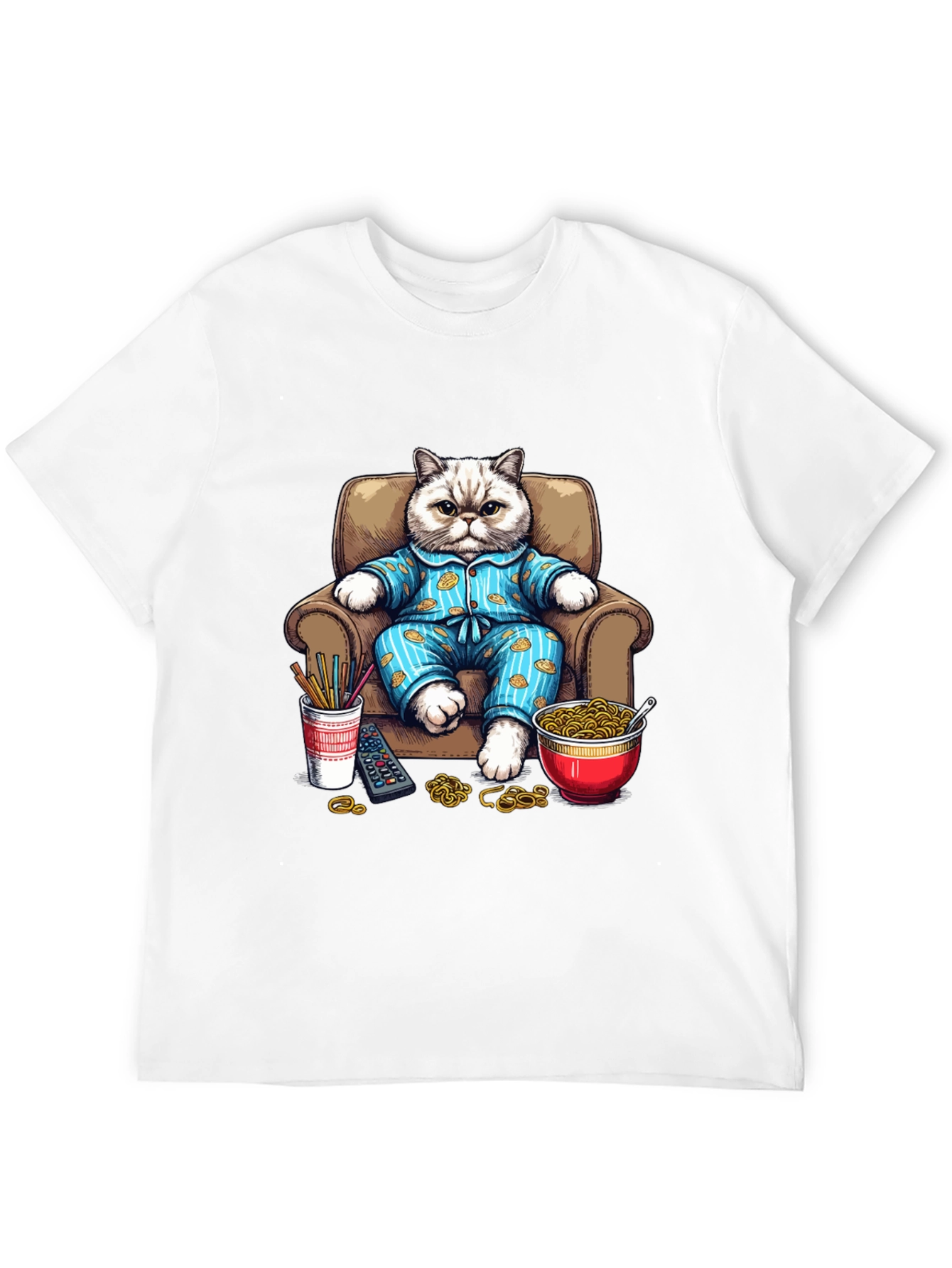 Relaxed Cat T-Shirt - Cartoon Pet Design