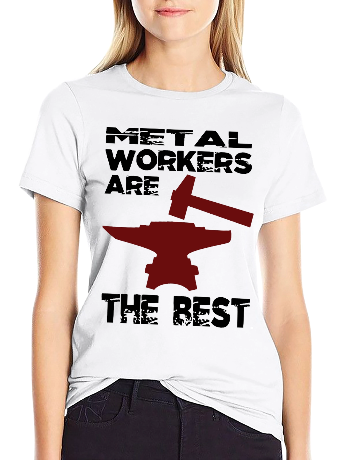 Metal Workers T-Shirt - Anvil and Hammer Design