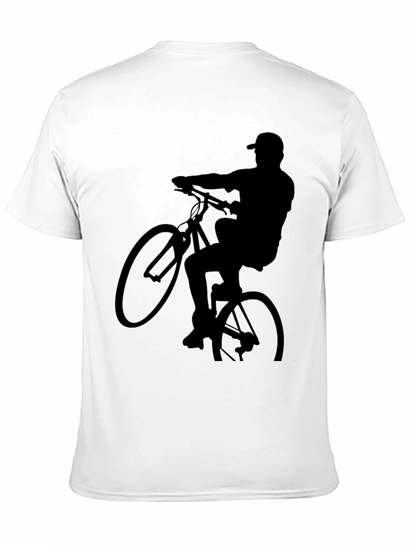 Black Biker Silhouette Graphic Tee