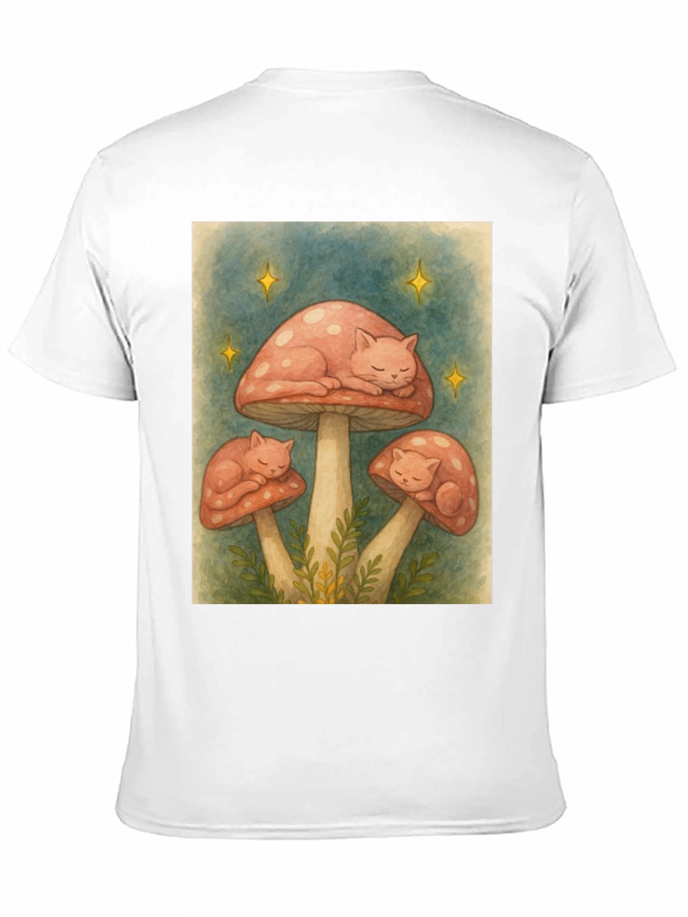 Mushroom Cat Nap Graphic Tee