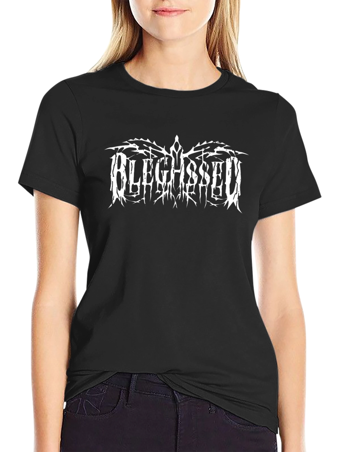 Bleghssed Black T-Shirt - Metal Band Tee
