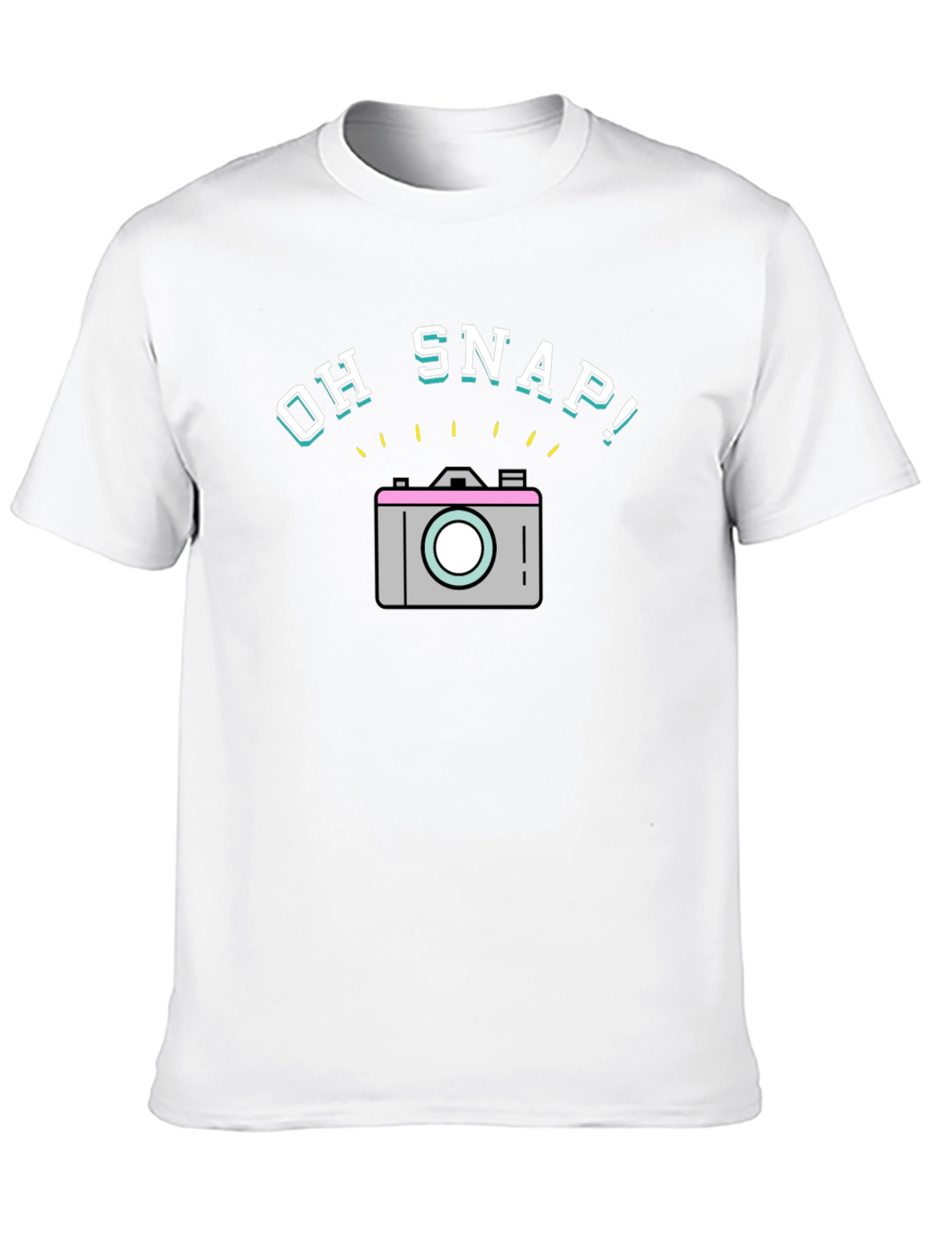 Oh Snap! Graphic Print Black T-Shirt