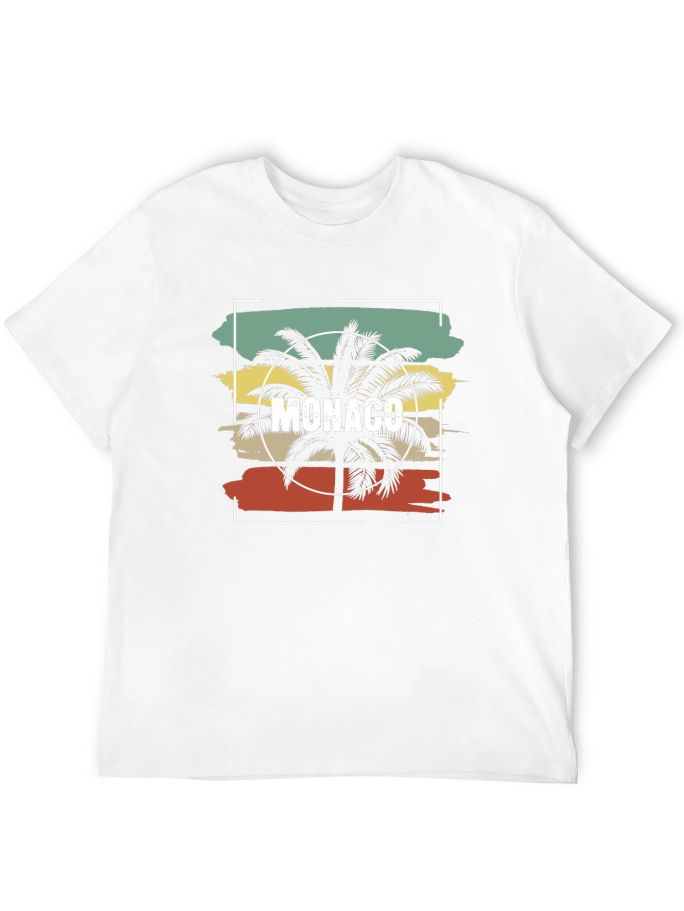 Monaco Palm Tree Graphic Tee - Island Vibes