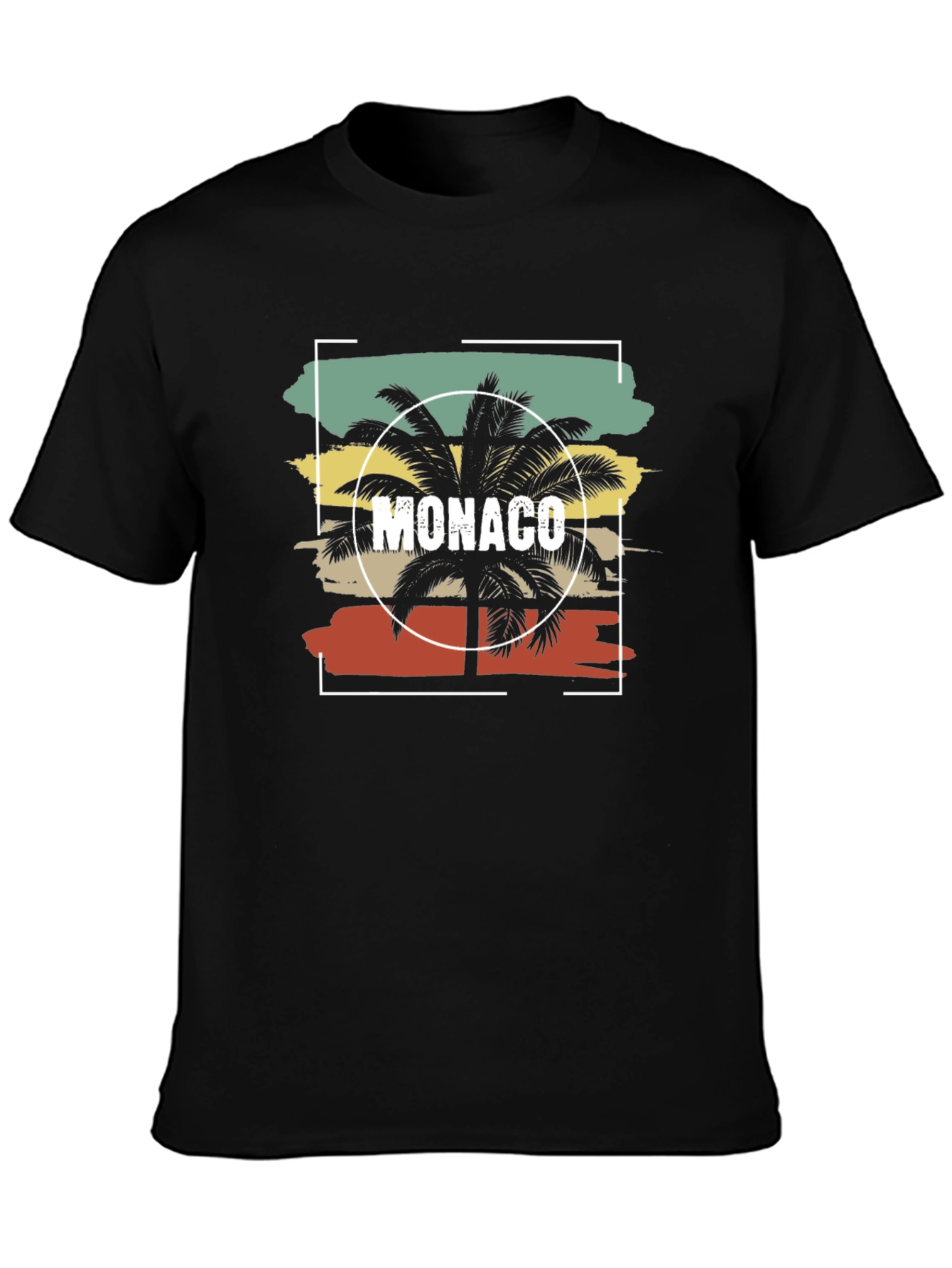Monaco Palm Tree Graphic Tee - Island Vibes