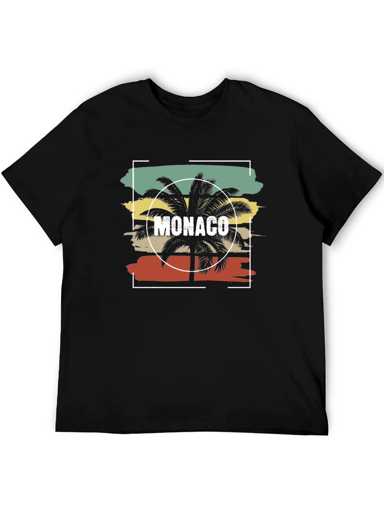 Monaco Palm Tree Graphic Tee - Island Vibes