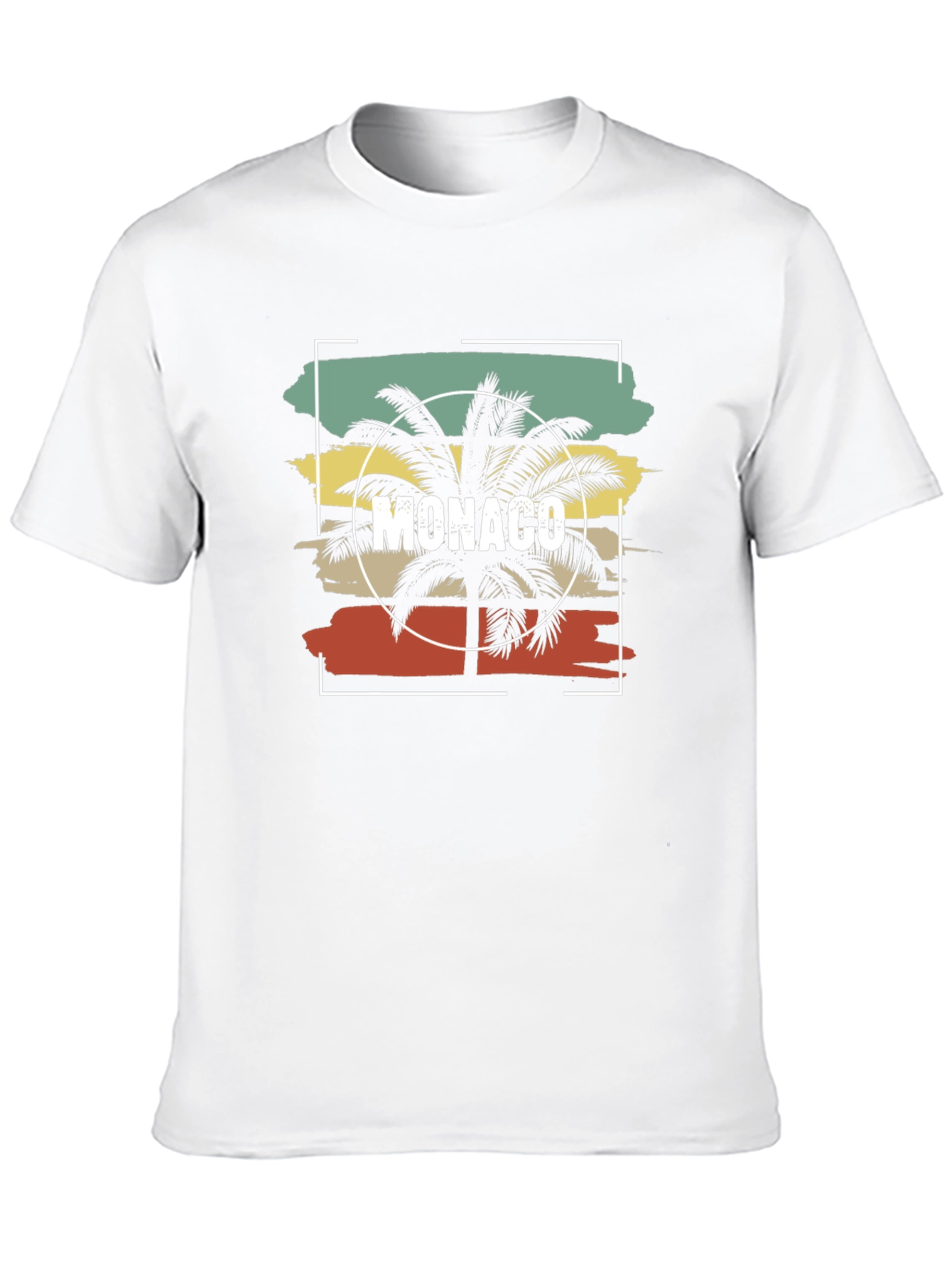 Monaco Palm Tree Graphic Tee - Island Vibes