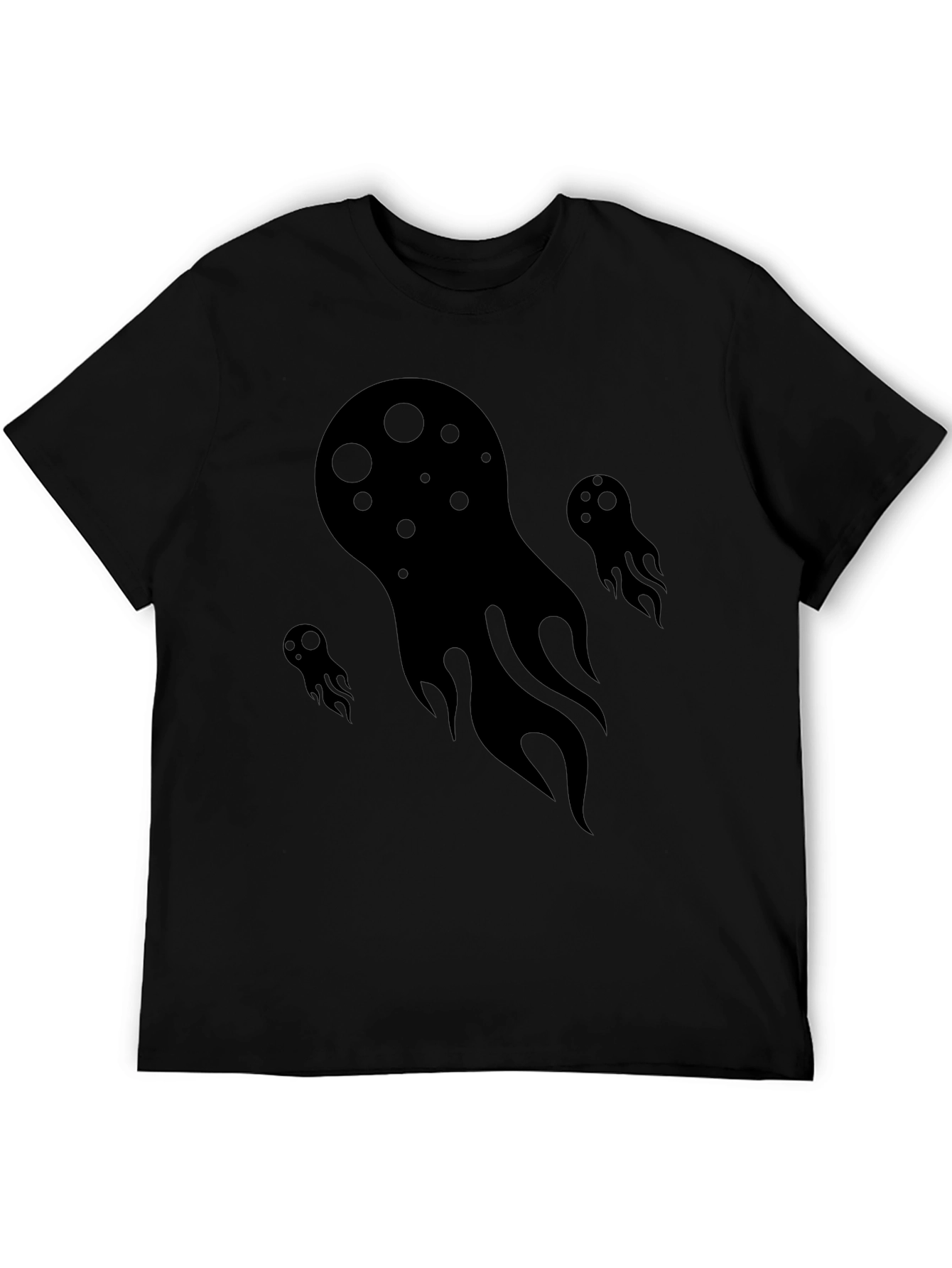 Mystic Flames Graphic Tee - Soft Cotton Black T-Shirt