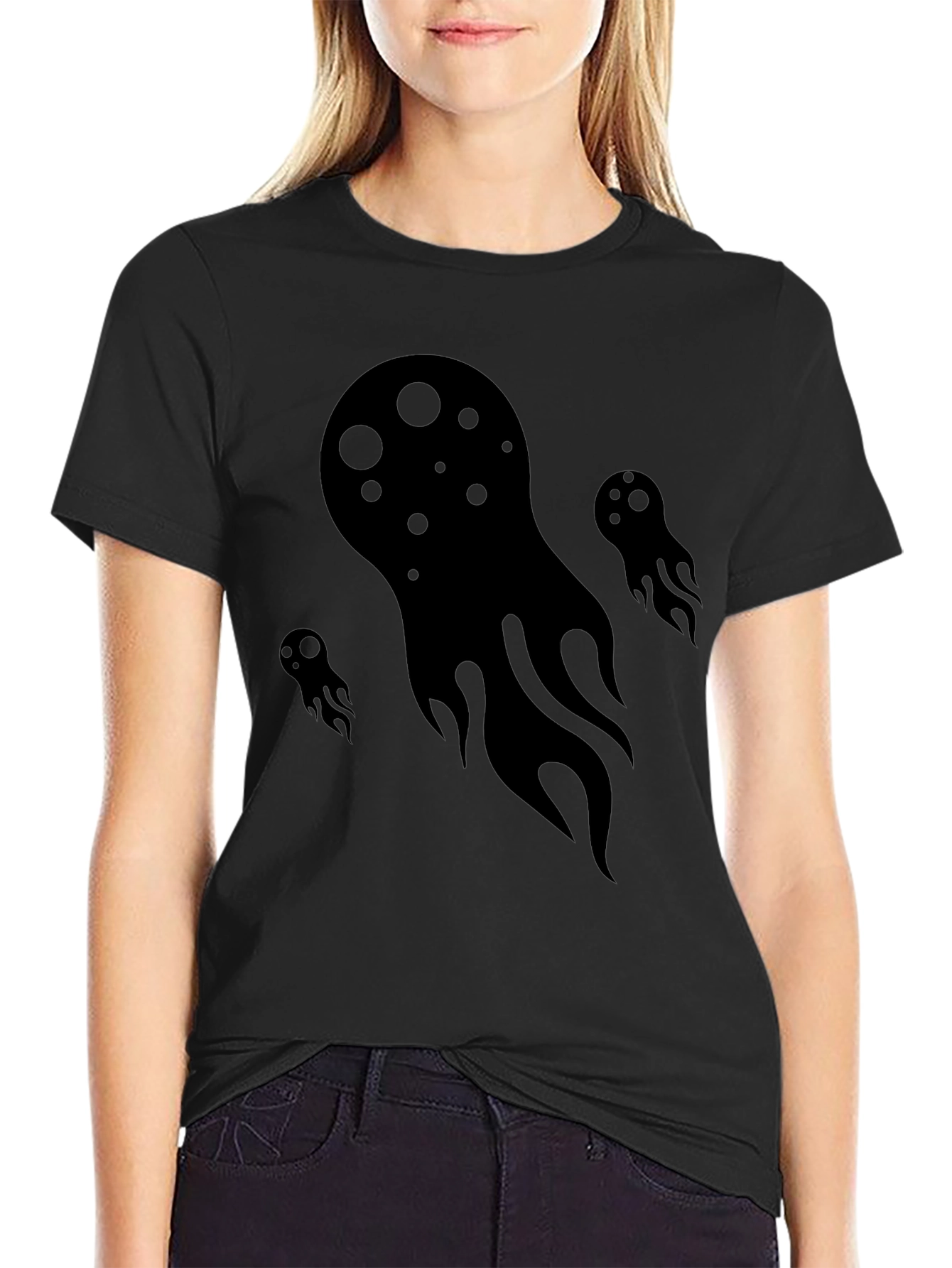 Mystic Flames Graphic Tee - Soft Cotton Black T-Shirt