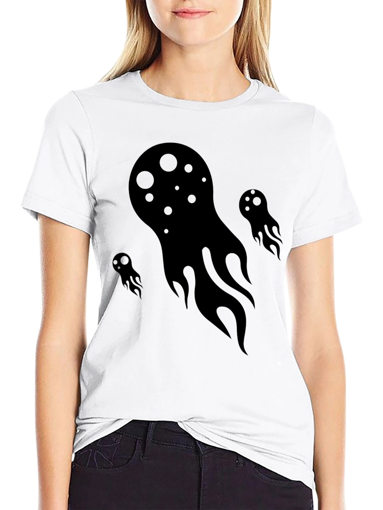 Mystic Flames Graphic Tee - Soft Cotton Black T-Shirt