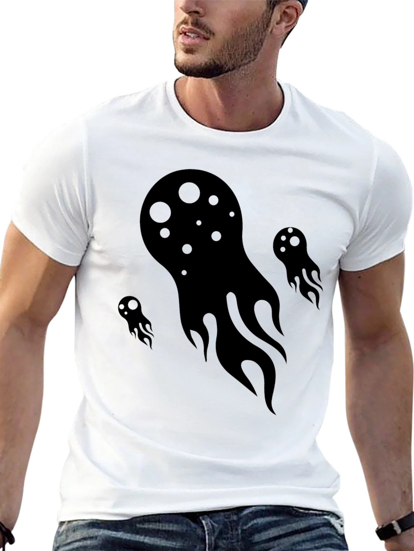Mystic Flames Graphic Tee - Soft Cotton Black T-Shirt