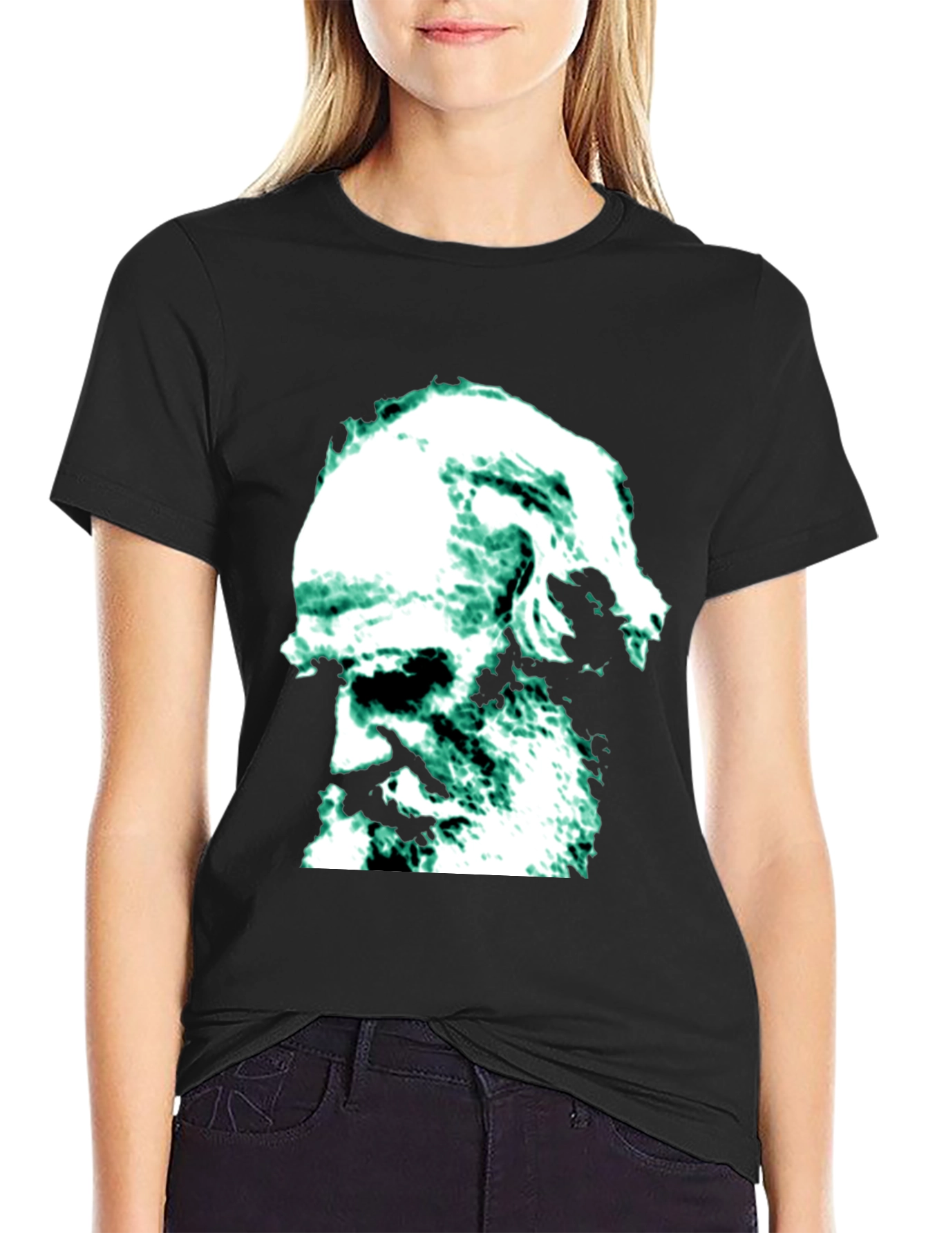 Darwin Graphic T-Shirt - Black Cotton Blend