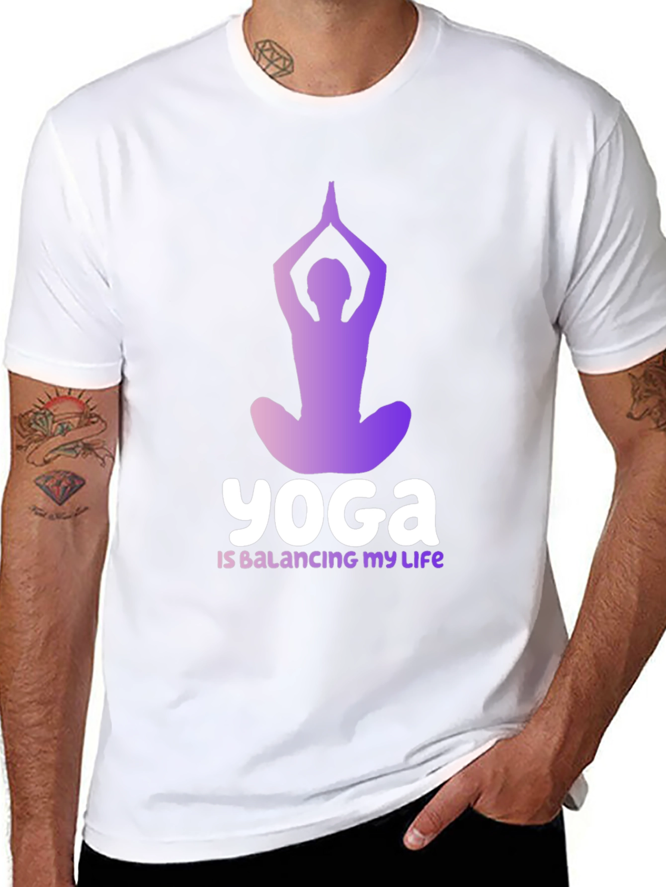 Yoga Balancing Life Graphic T-Shirt
