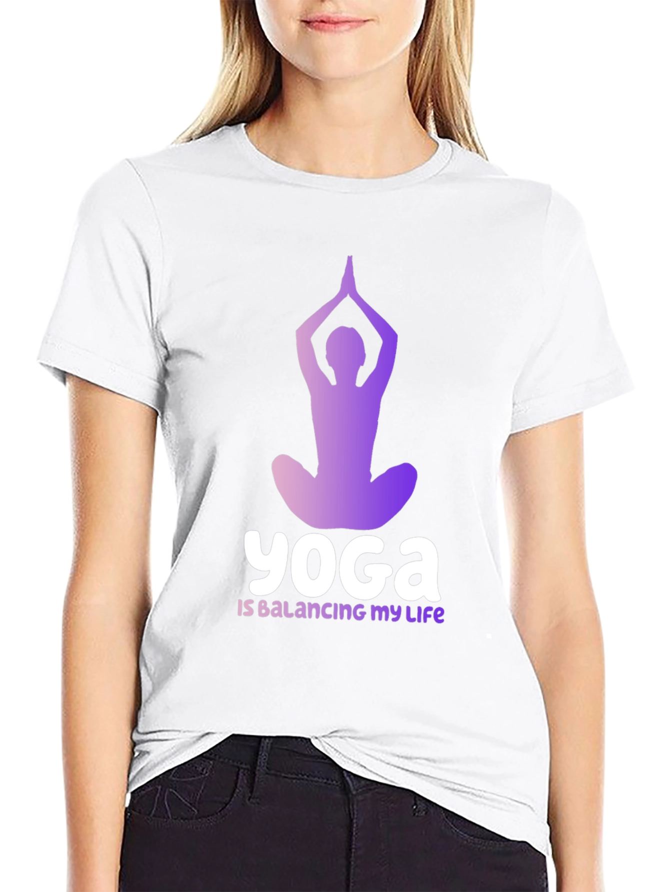 Yoga Balancing Life Graphic T-Shirt