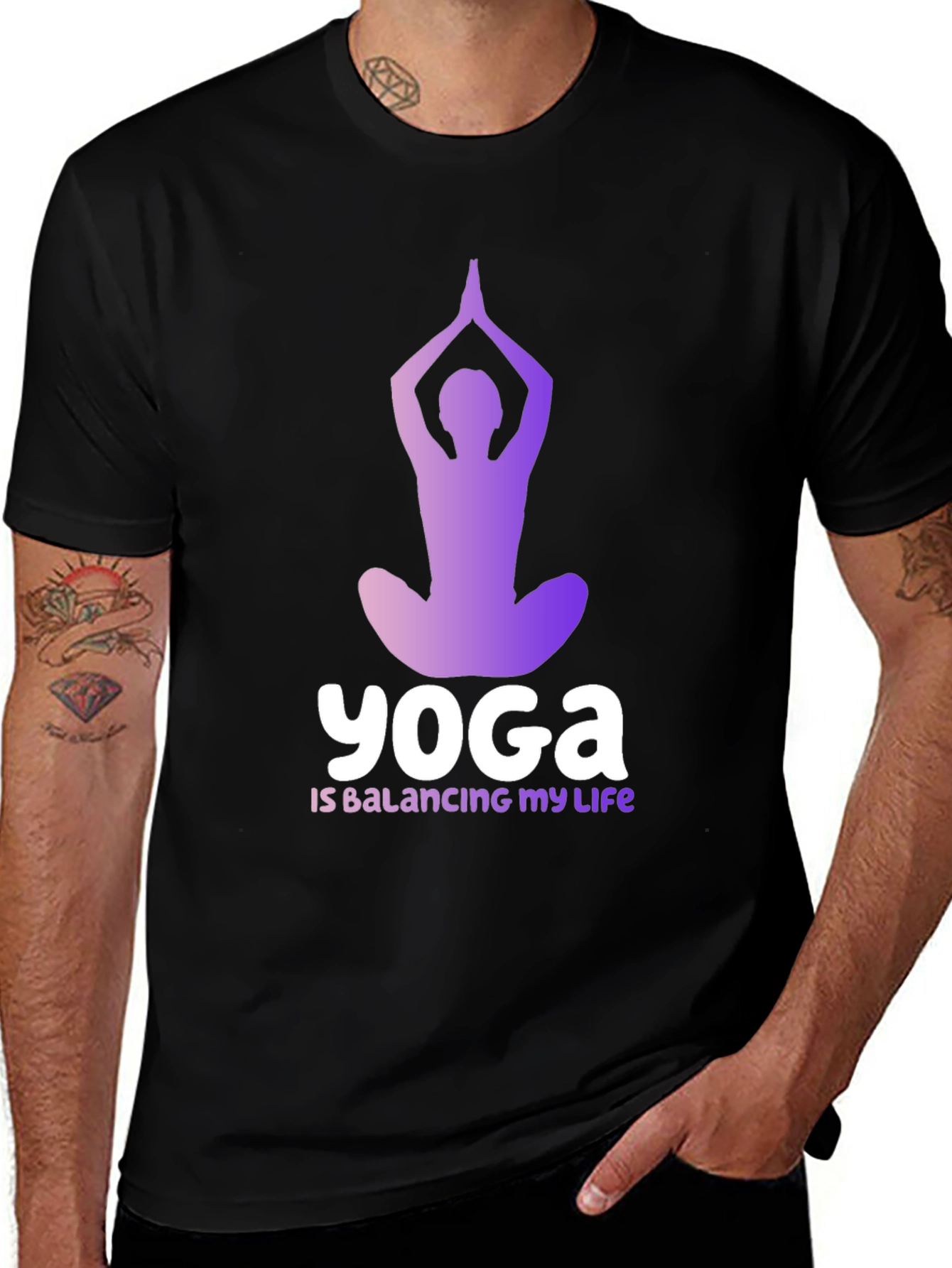 Yoga Balancing Life Graphic T-Shirt