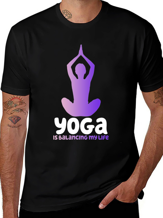 Yoga Balancing Life Graphic T-Shirt