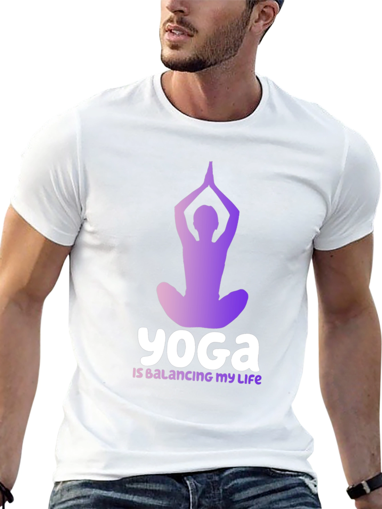 Yoga Balancing Life Graphic T-Shirt