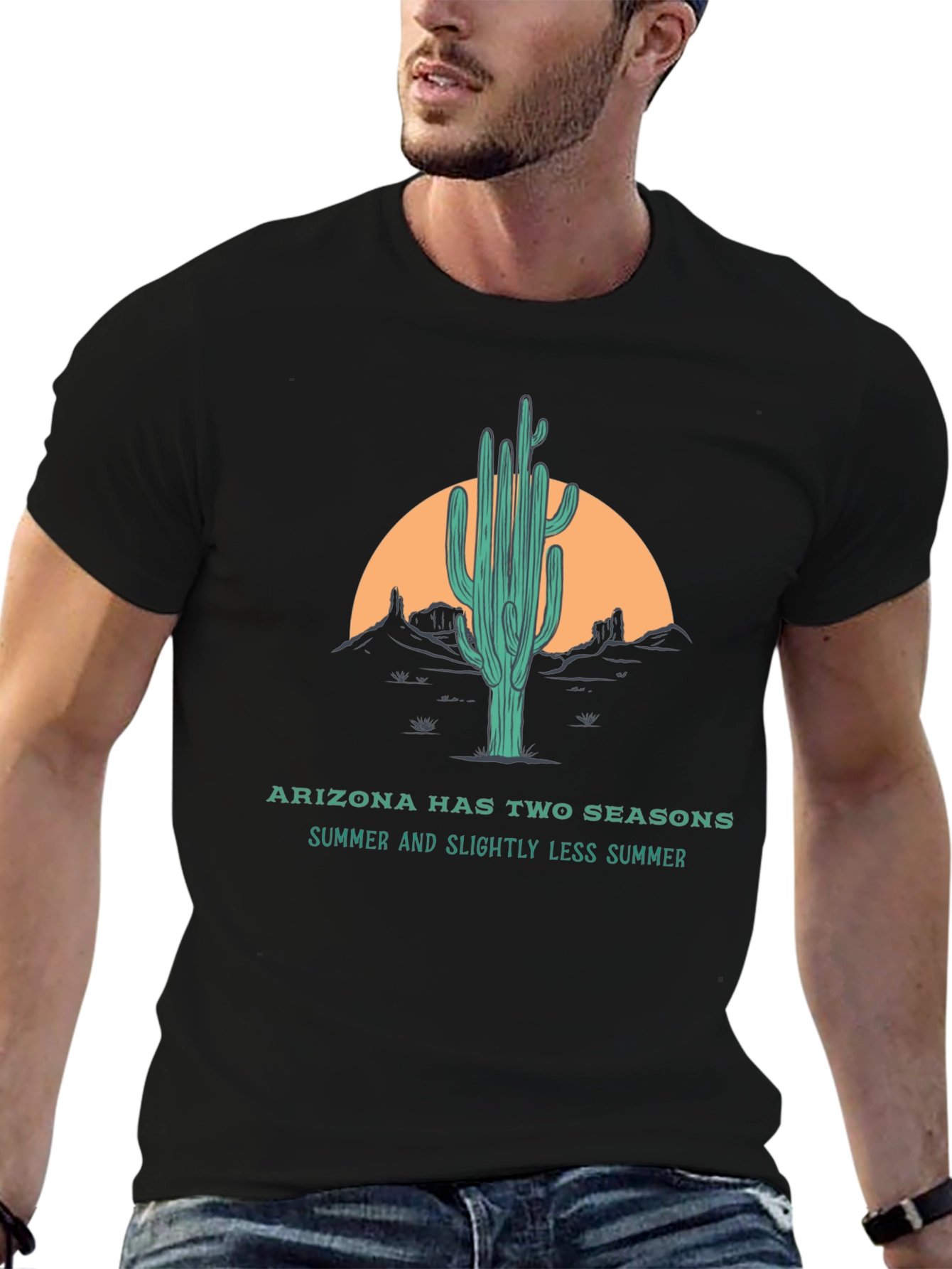 Arizona Two Seasons Graphic Tee - Summer Cactus Design