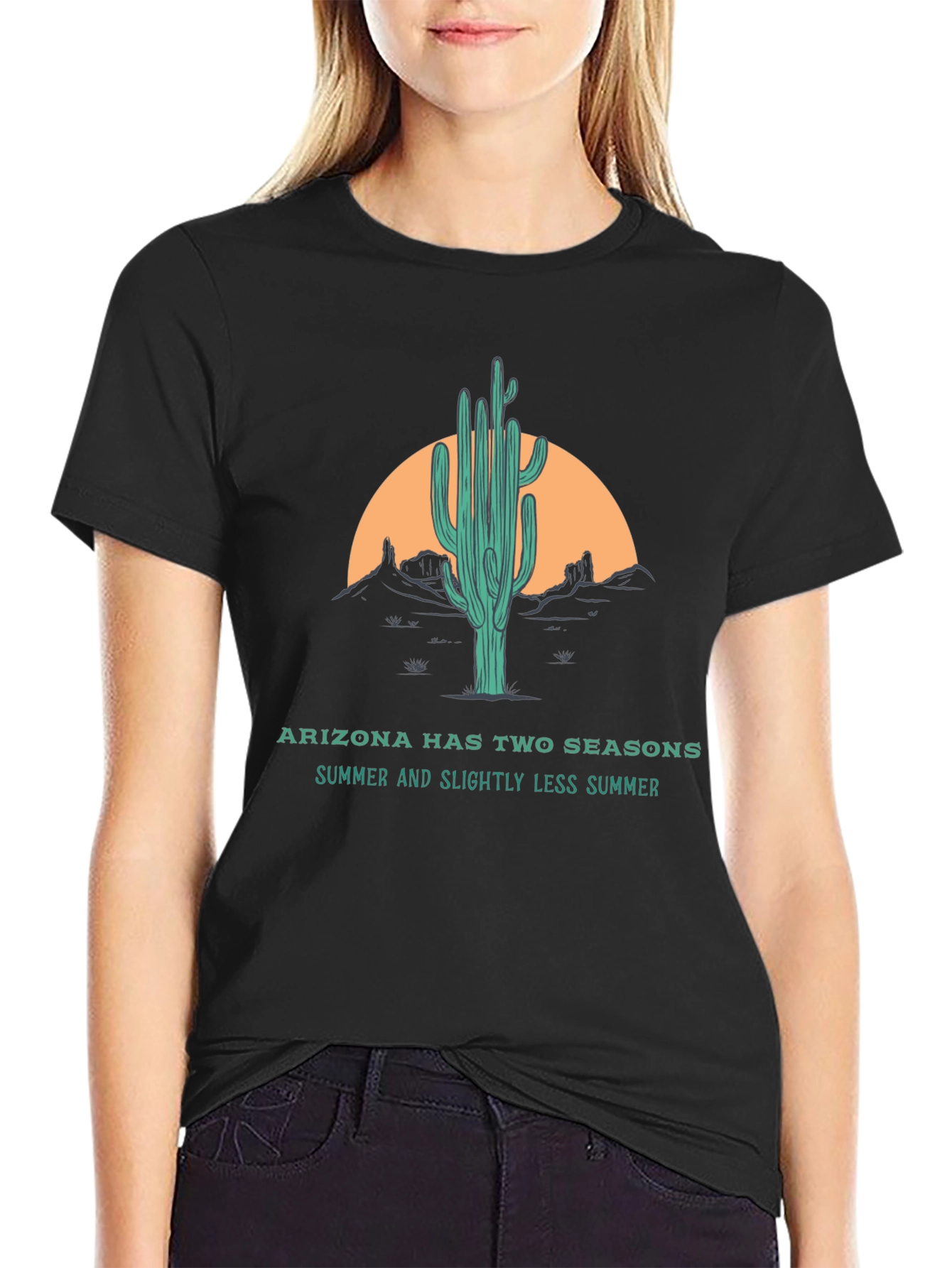 Arizona Two Seasons Graphic Tee - Summer Cactus Design