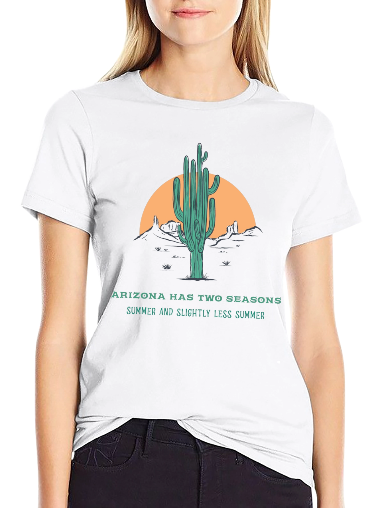 Arizona Two Seasons Graphic Tee - Summer Cactus Design