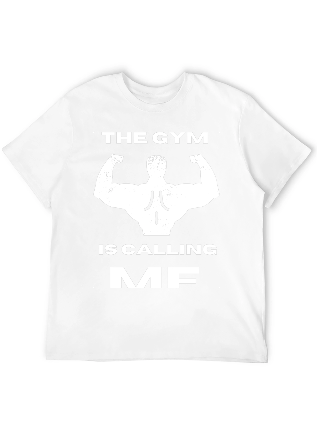 Gym Calling Graphic Tee - Black Cotton T-Shirt