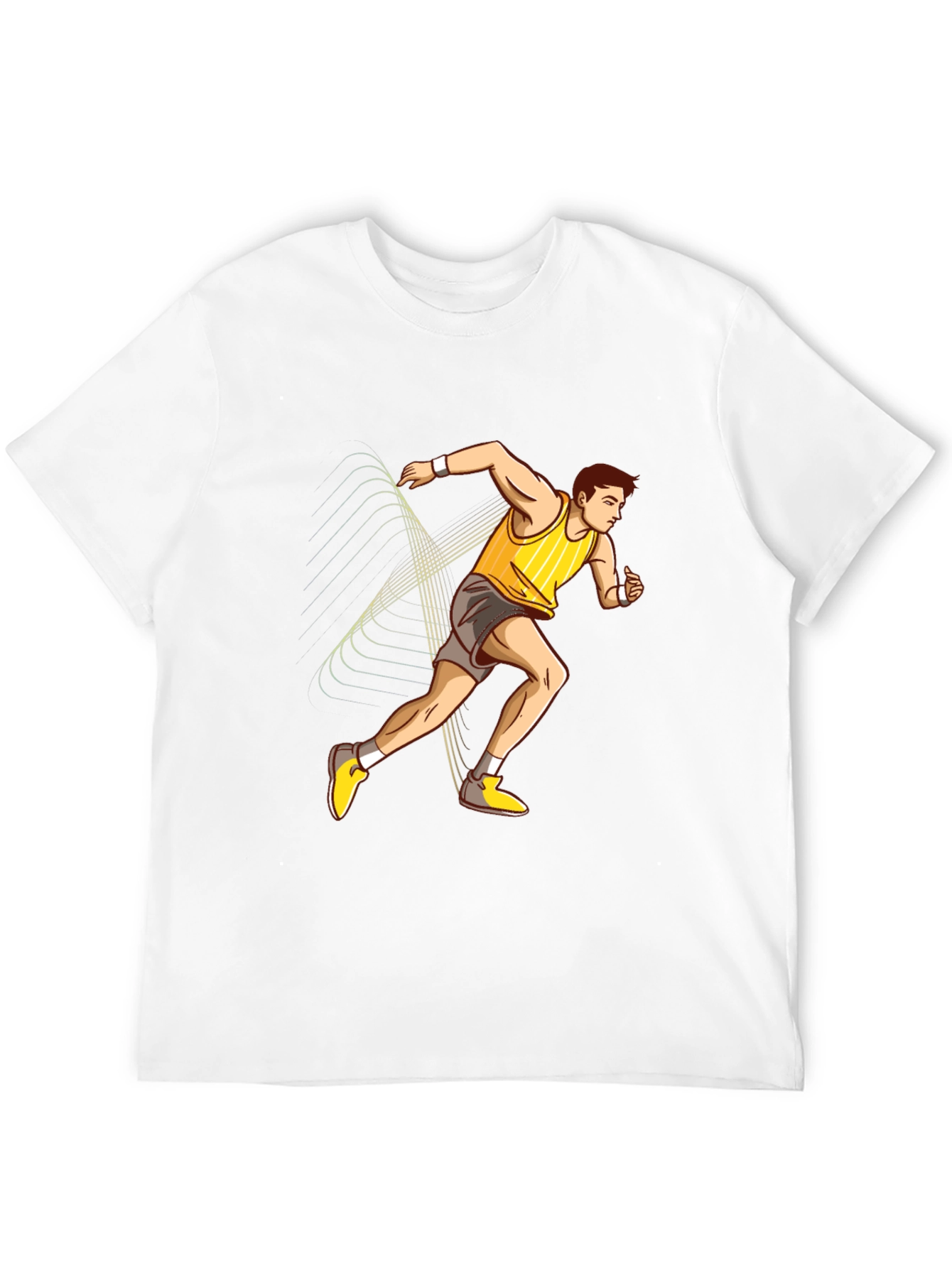 Runner Graphic Print Black T-Shirt