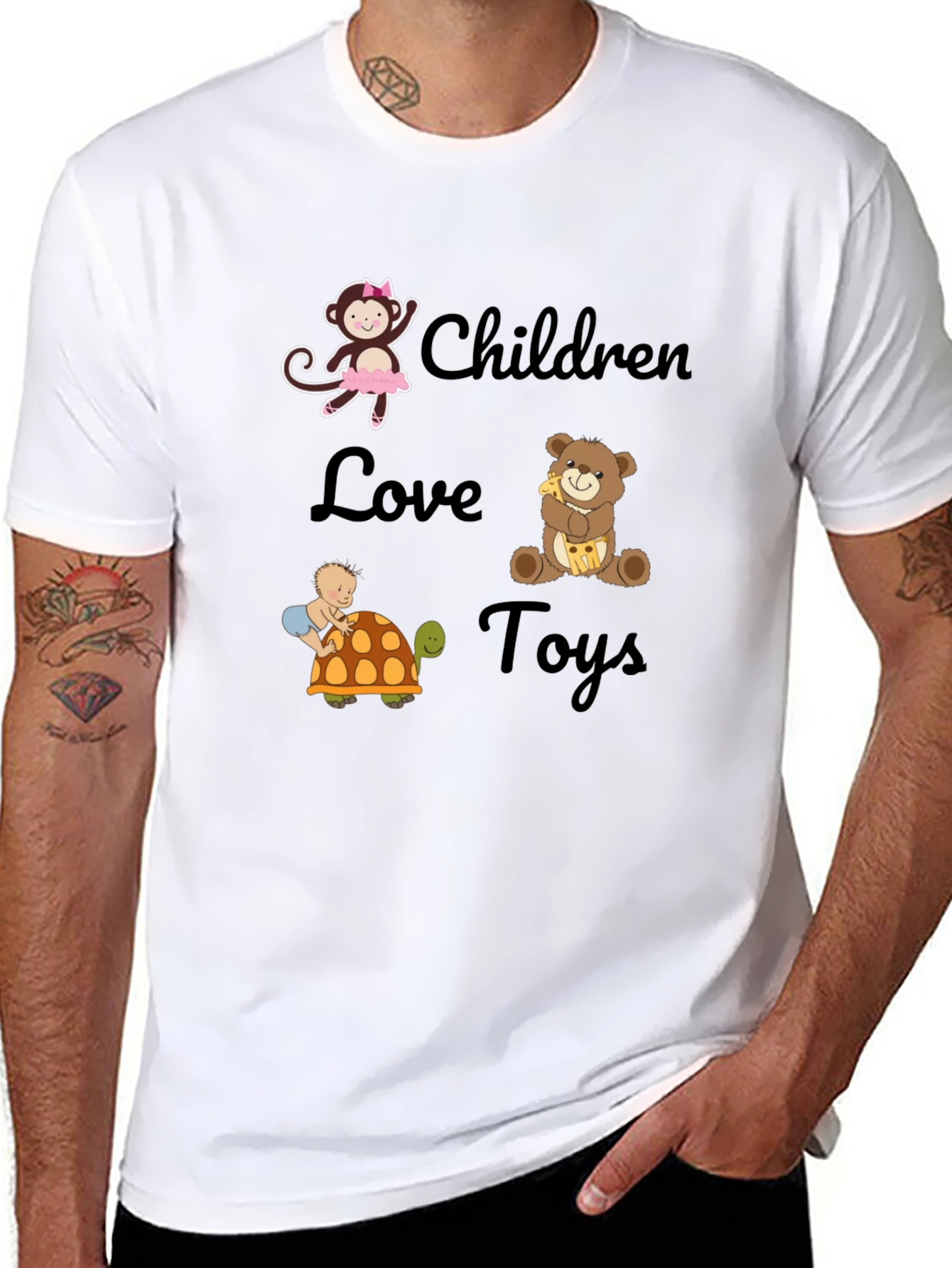 Children Love Toys Graphic Tee - Soft Cotton Blend