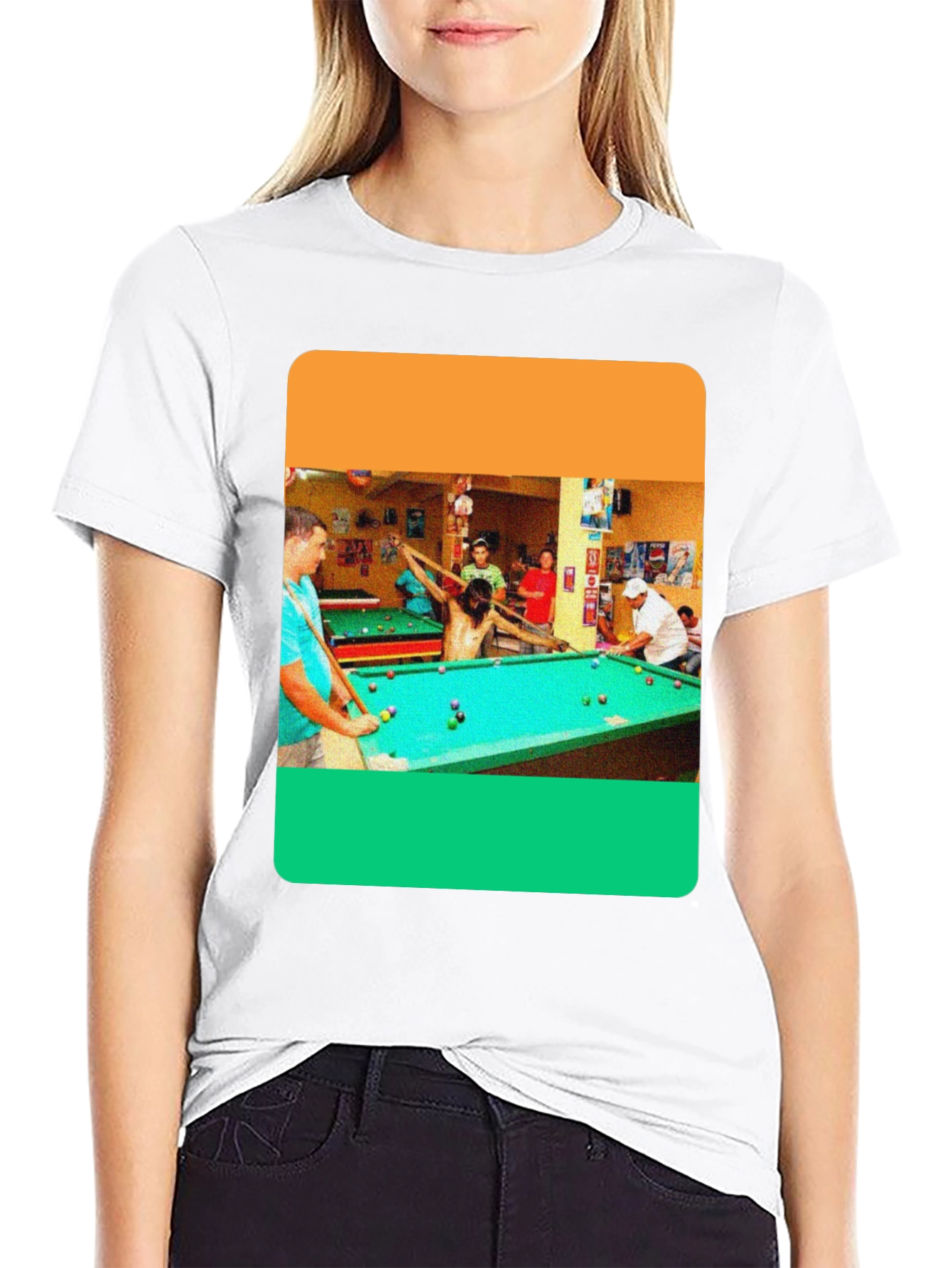 Billiard Jesus Graphic T-Shirt