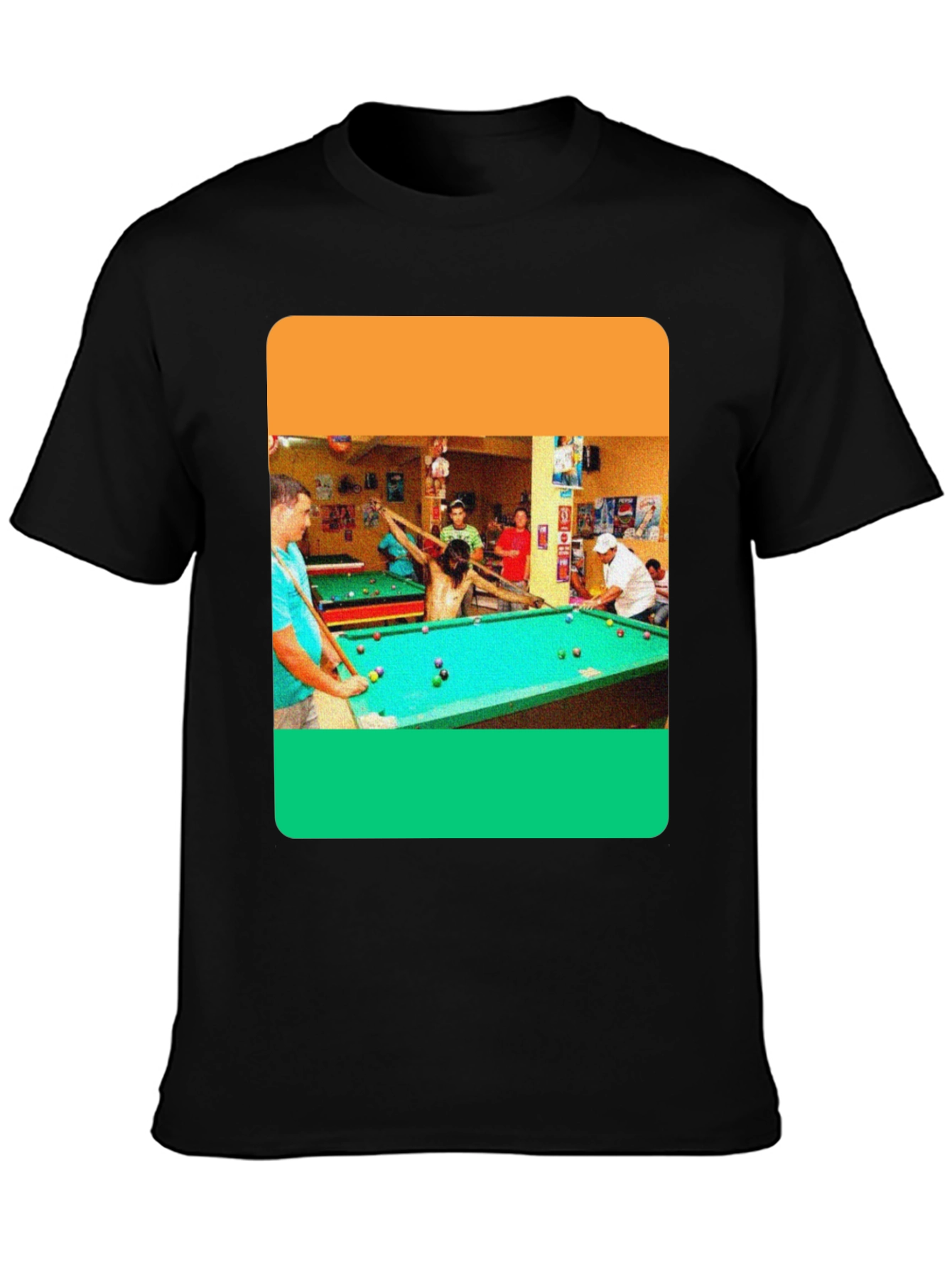 Billiard Jesus Graphic T-Shirt