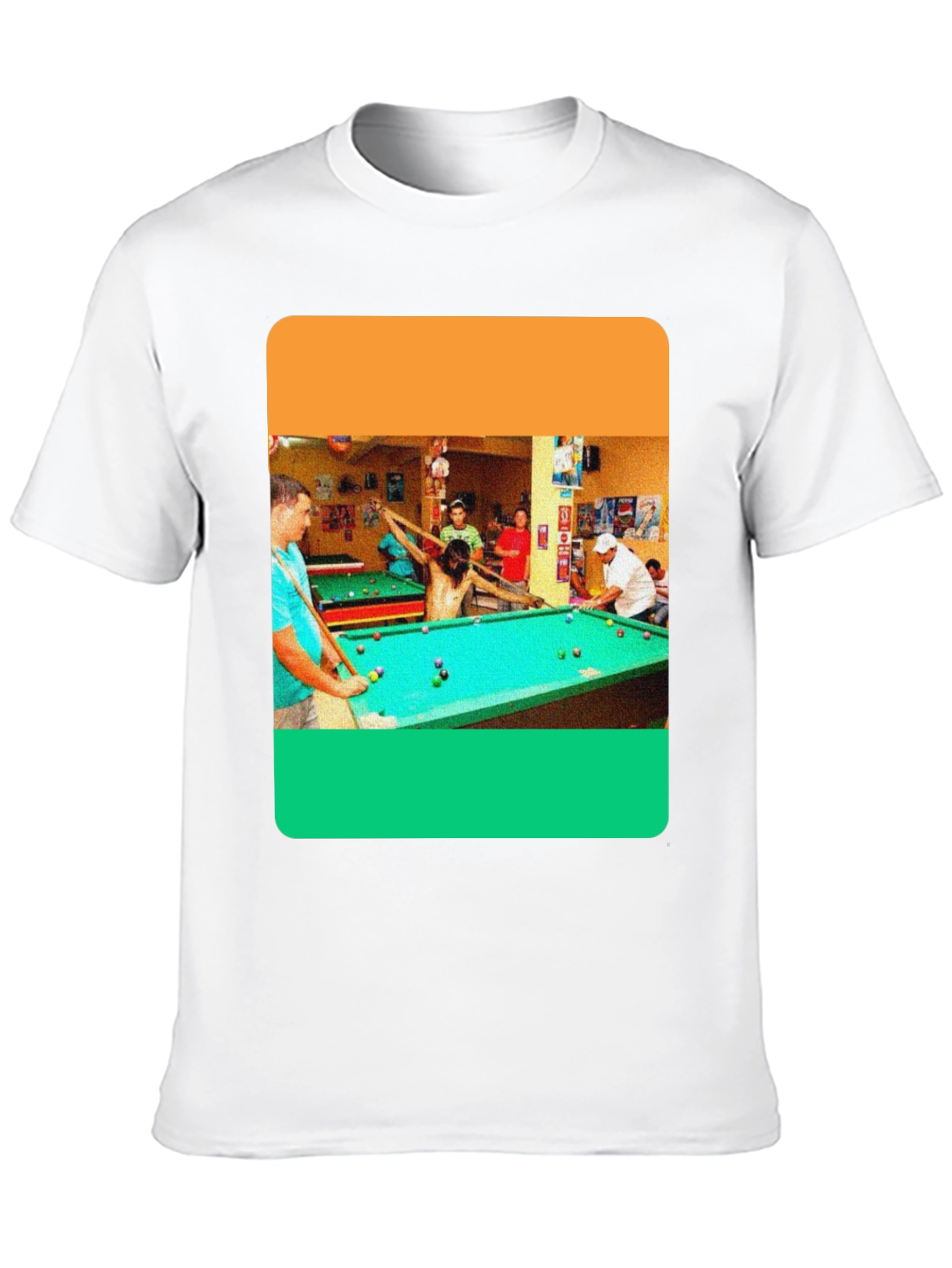 Billiard Jesus Graphic T-Shirt