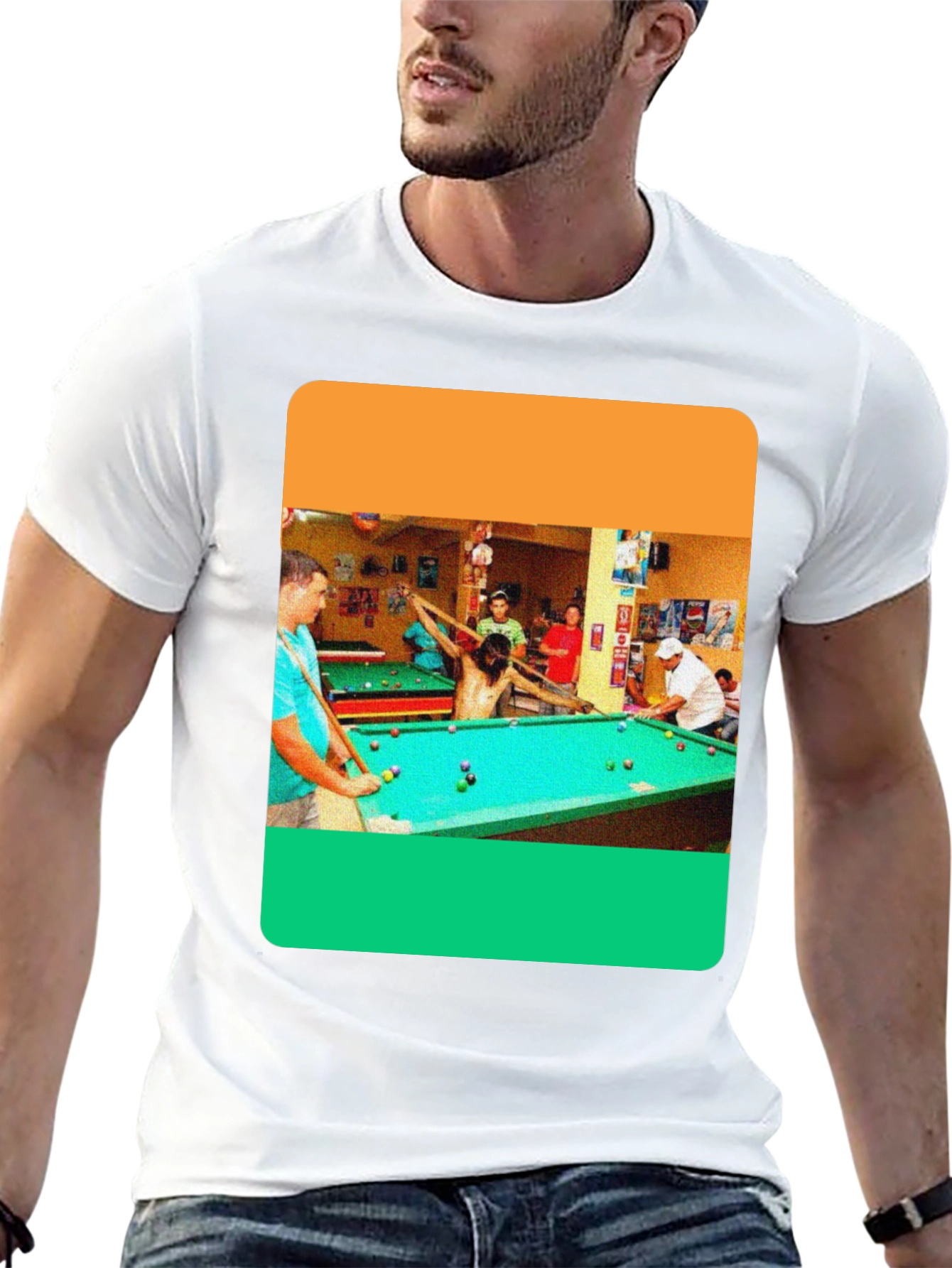 Billiard Jesus Graphic T-Shirt