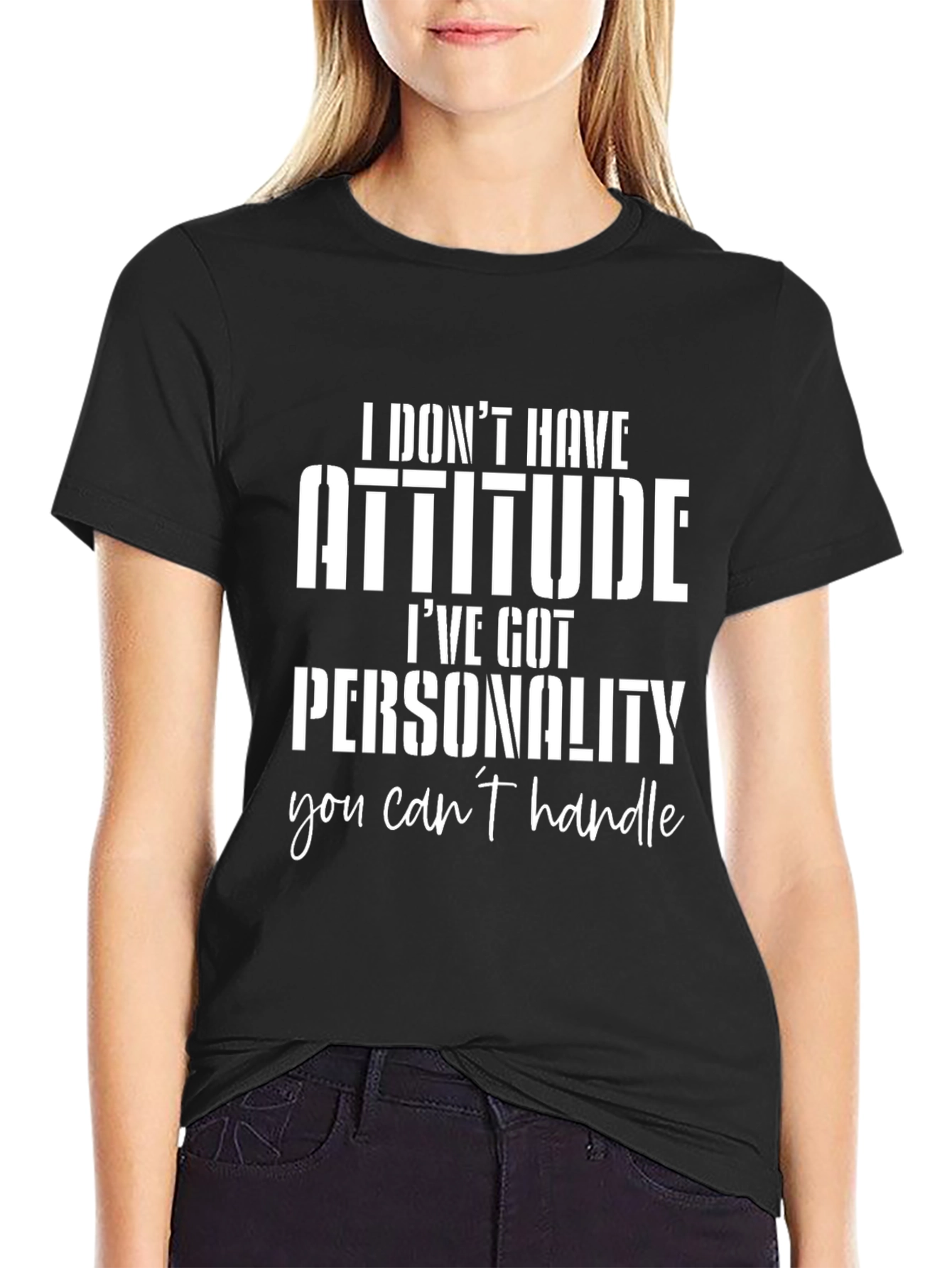 I Dont Have Attitude Mens Black T-Shirt