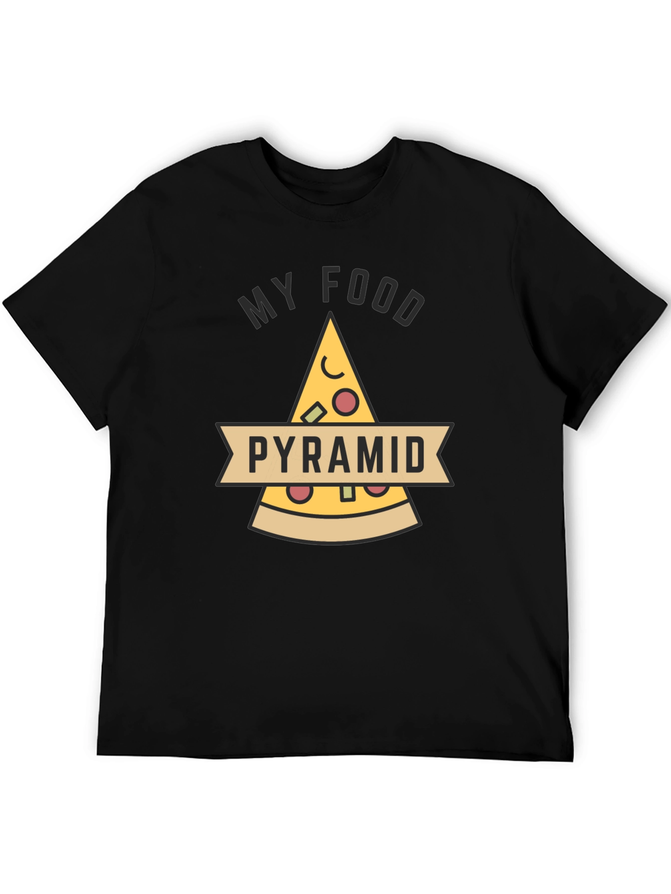 Pizza Food Pyramid Funny Graphic Tee