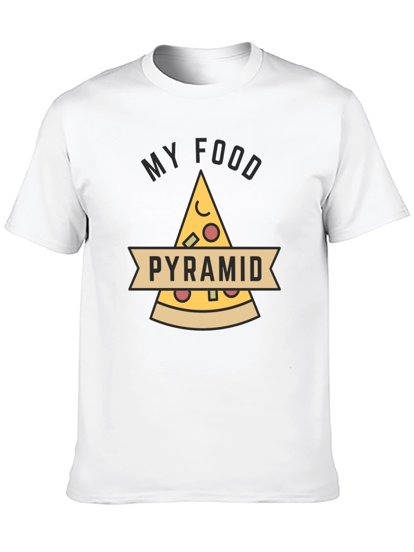 Pizza Food Pyramid Funny Graphic Tee