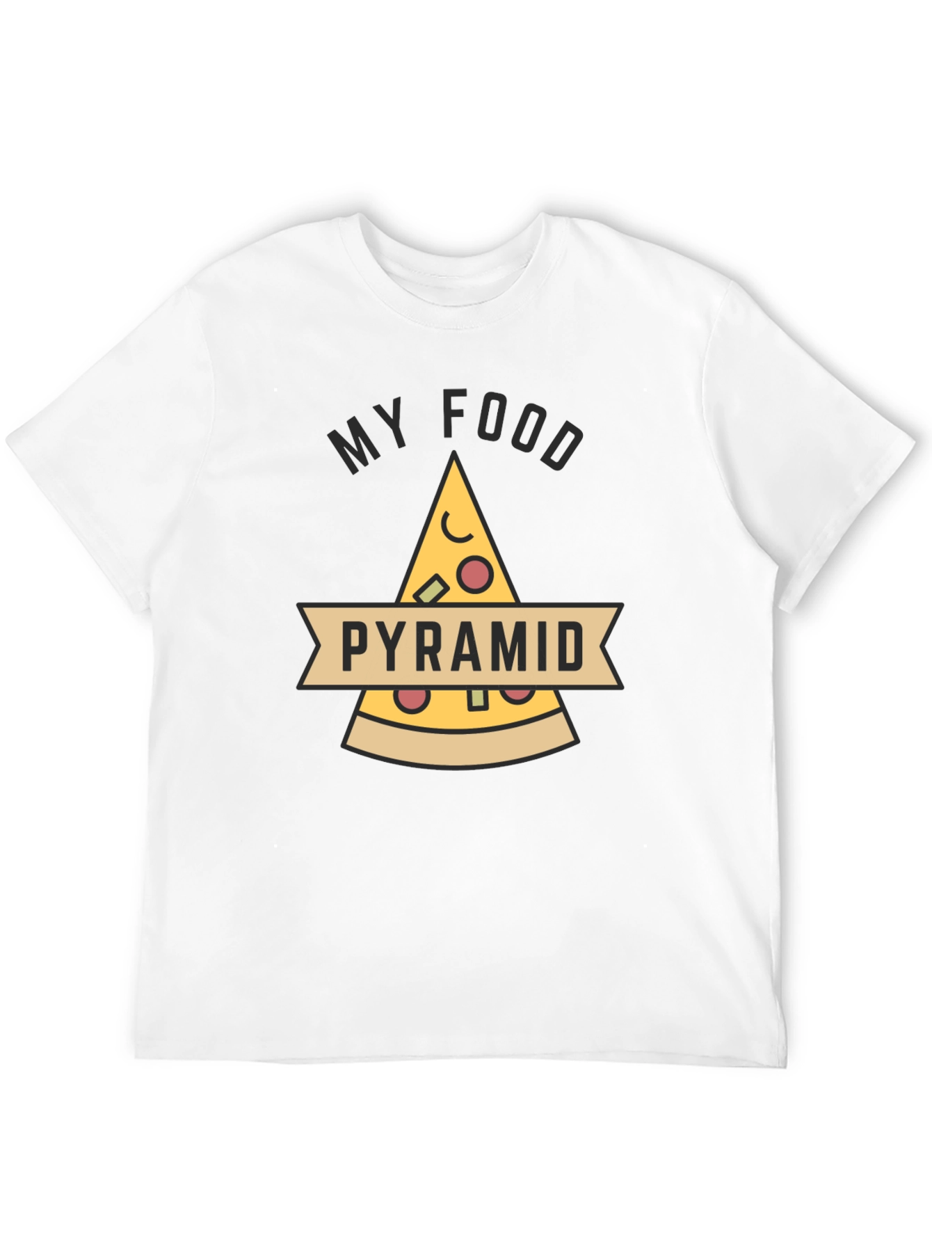 Pizza Food Pyramid Funny Graphic Tee