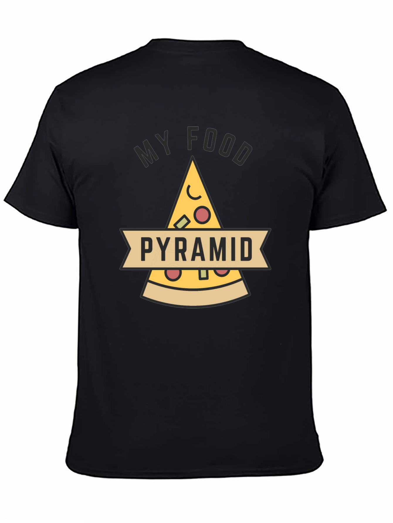 Pizza Food Pyramid Funny Graphic Tee