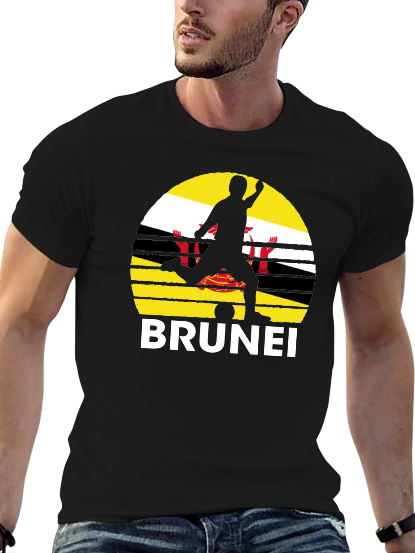 Brunei Soccer T-Shirt - Flag Graphic Tee