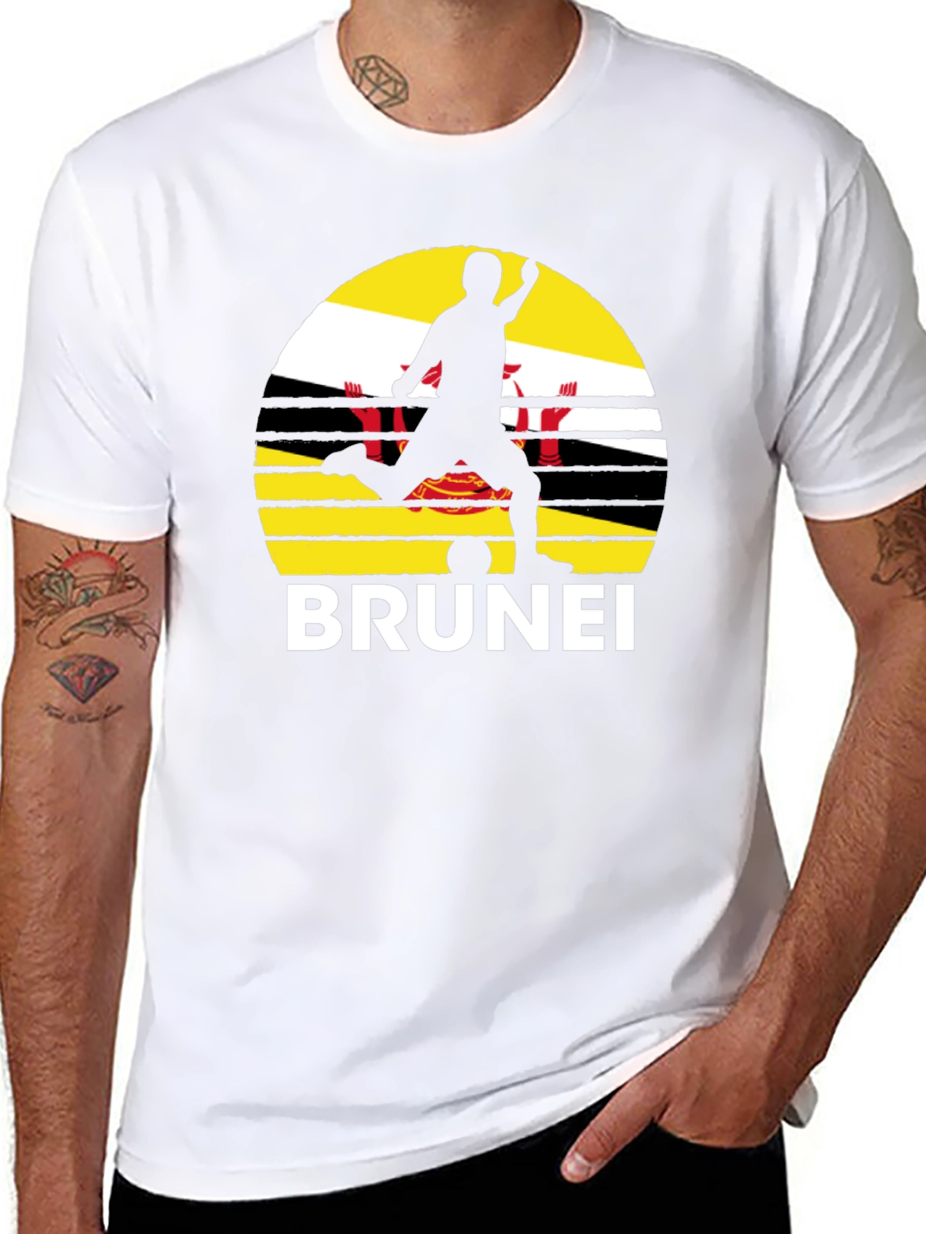 Brunei Soccer T-Shirt - Flag Graphic Tee
