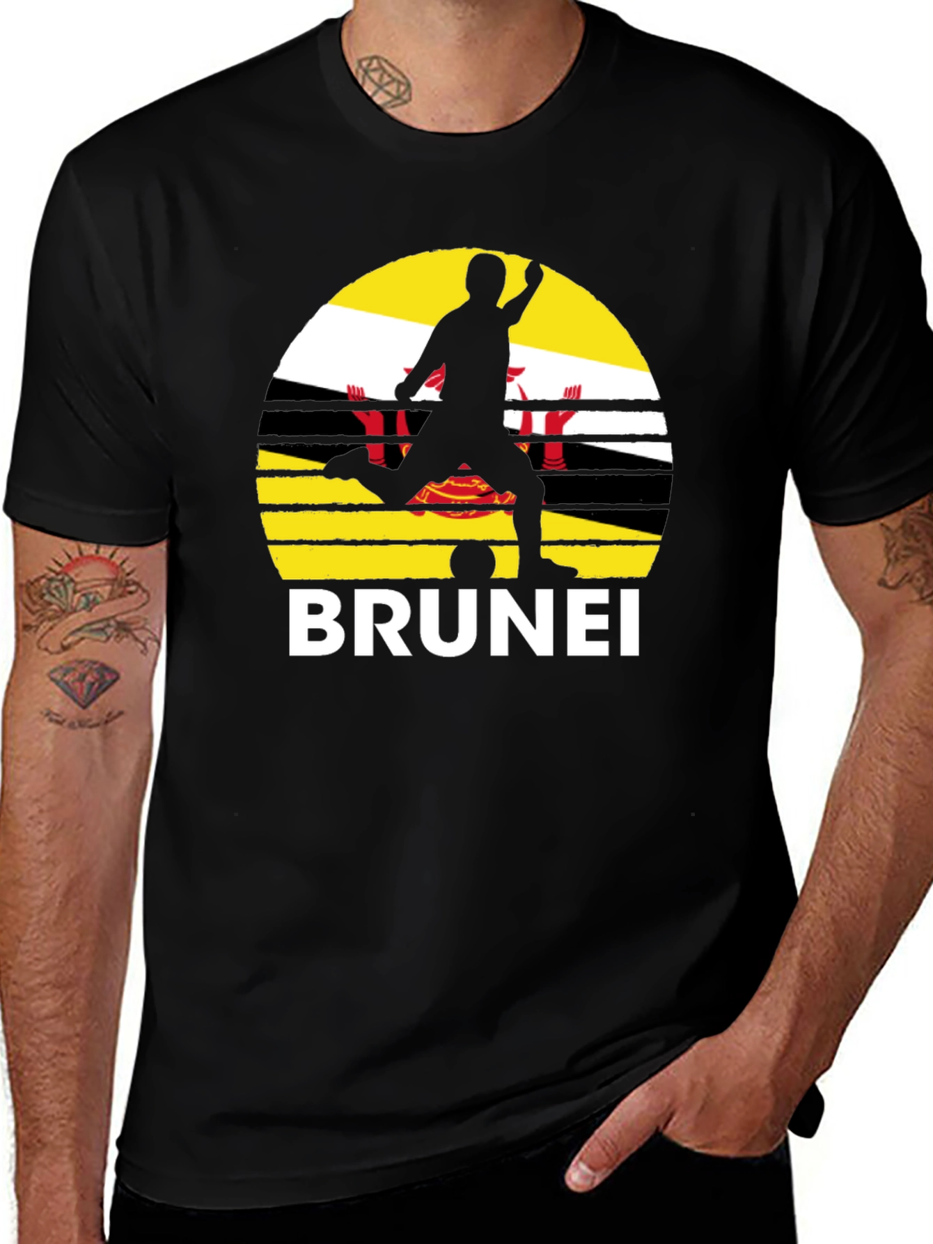 Brunei Soccer T-Shirt - Flag Graphic Tee