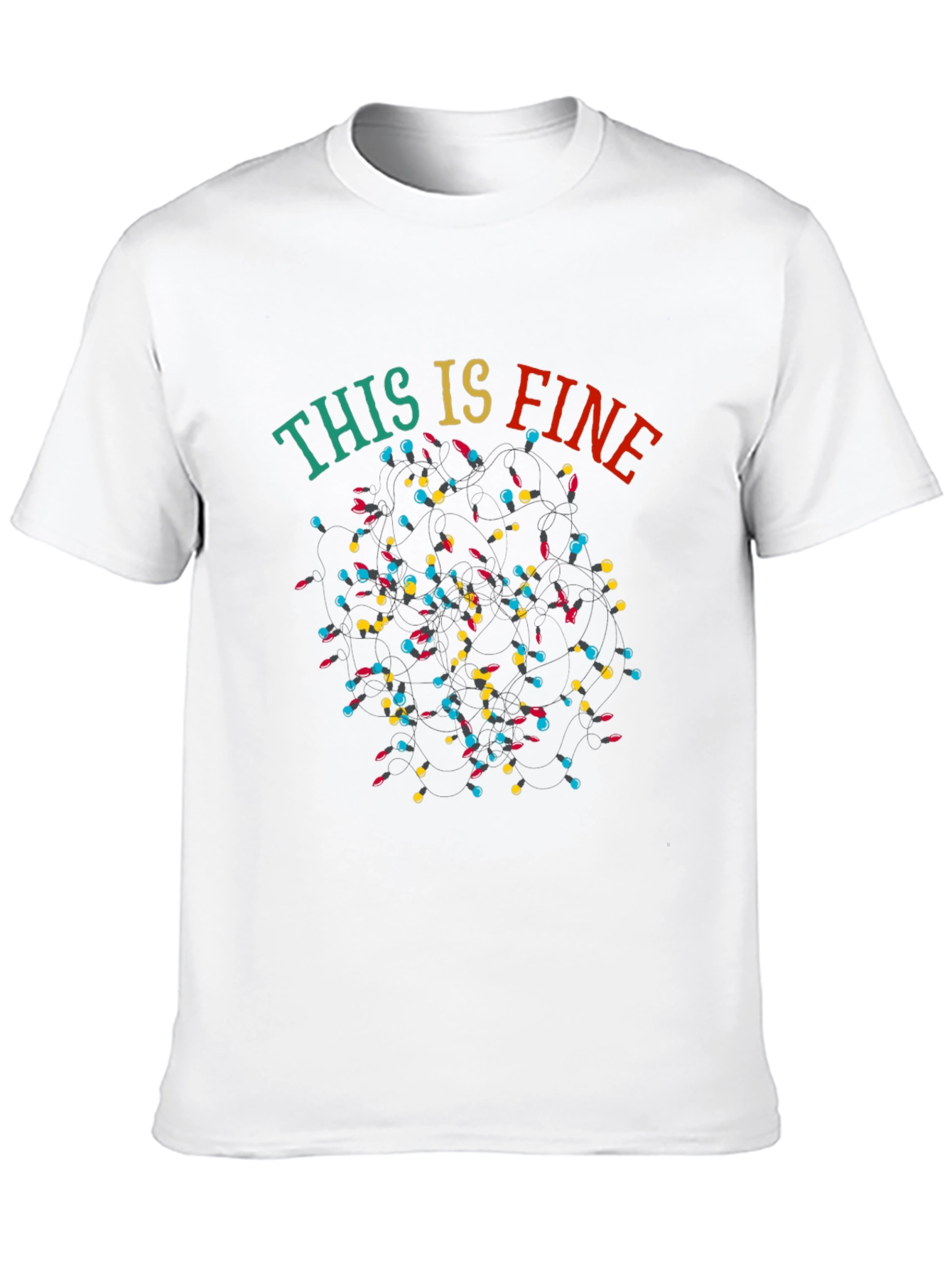 This Is Fine Christmas Lights T-Shirt