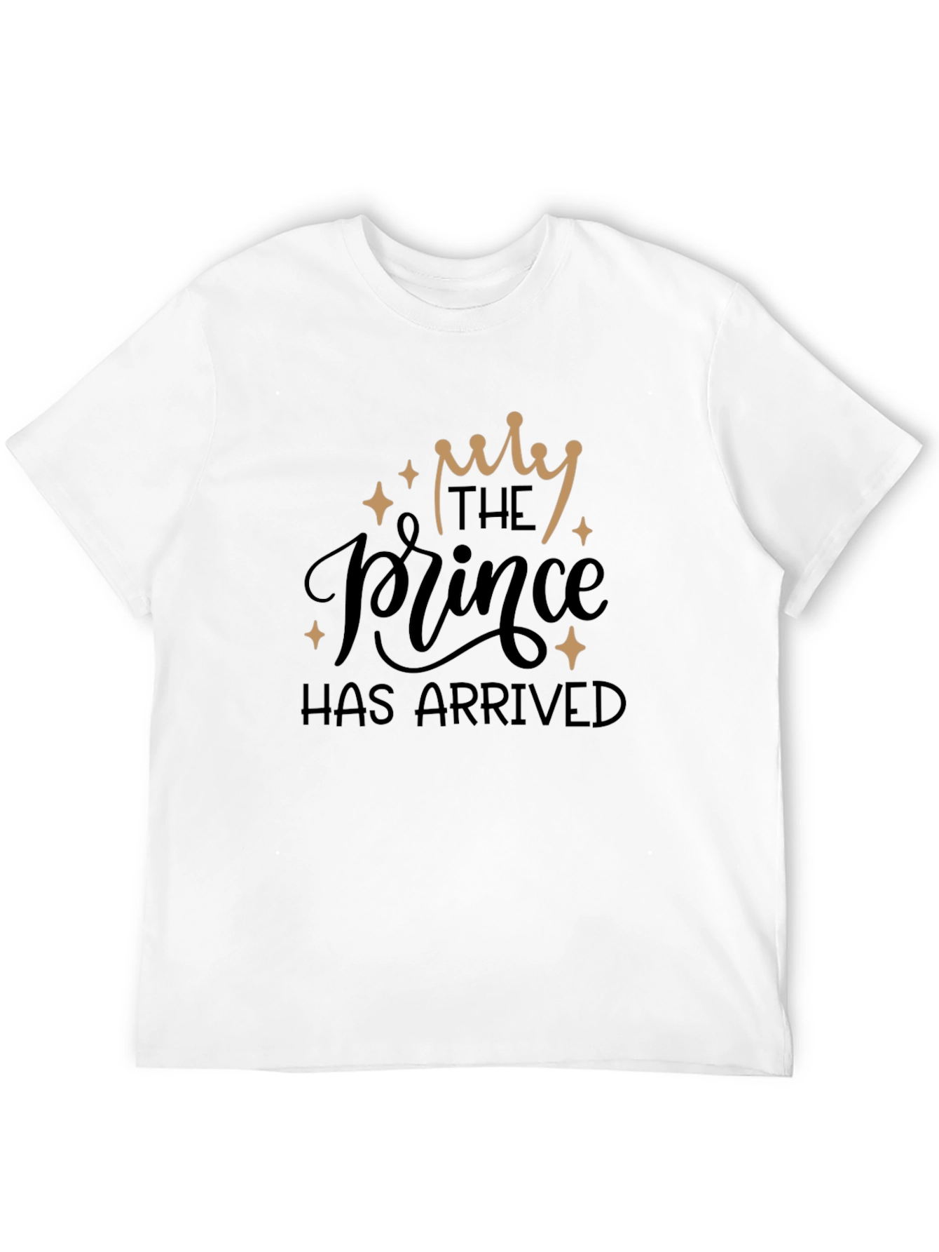 The Prince Has Arrived Black Graphic T-Shirt