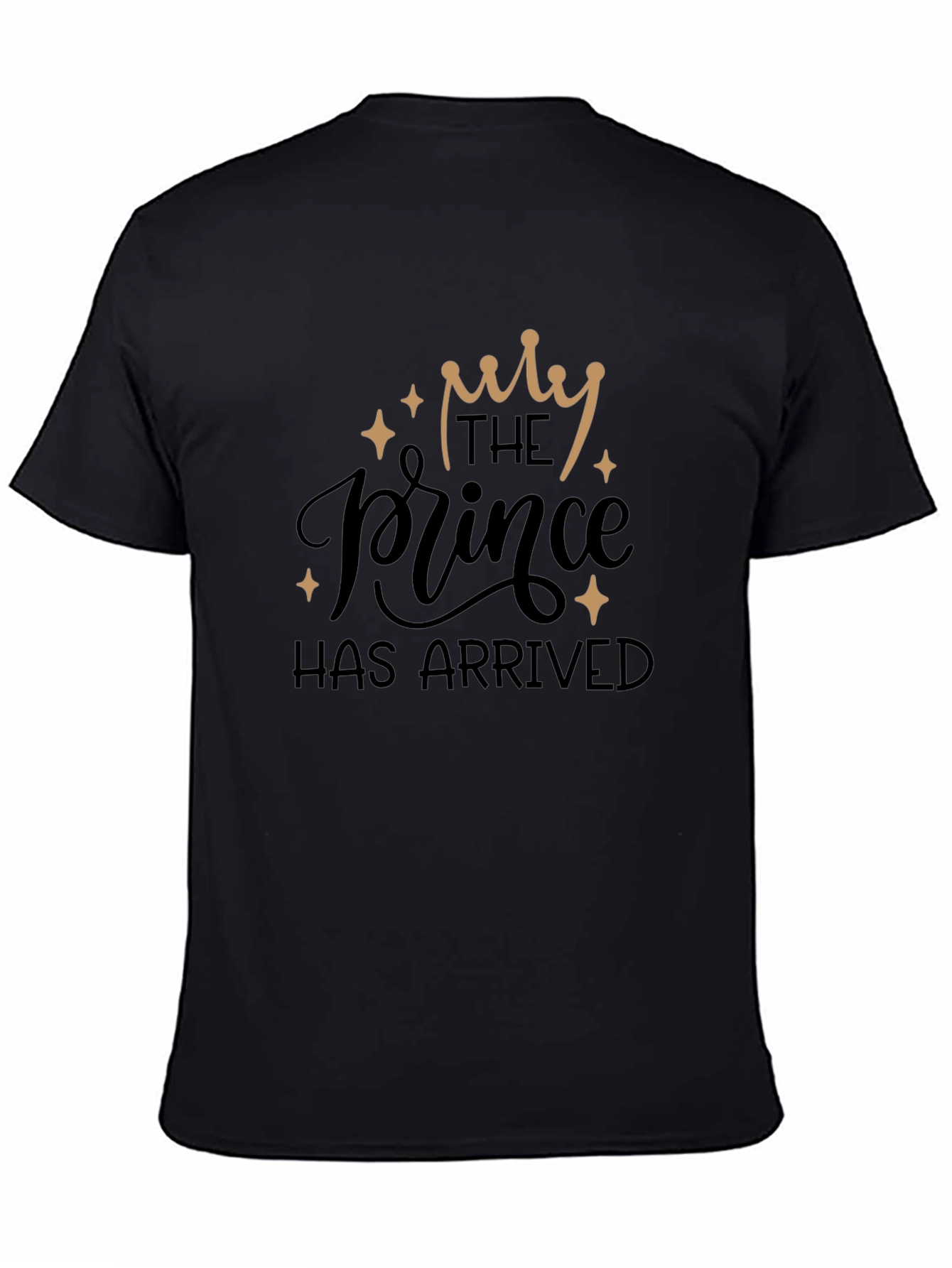 The Prince Has Arrived Black Graphic T-Shirt