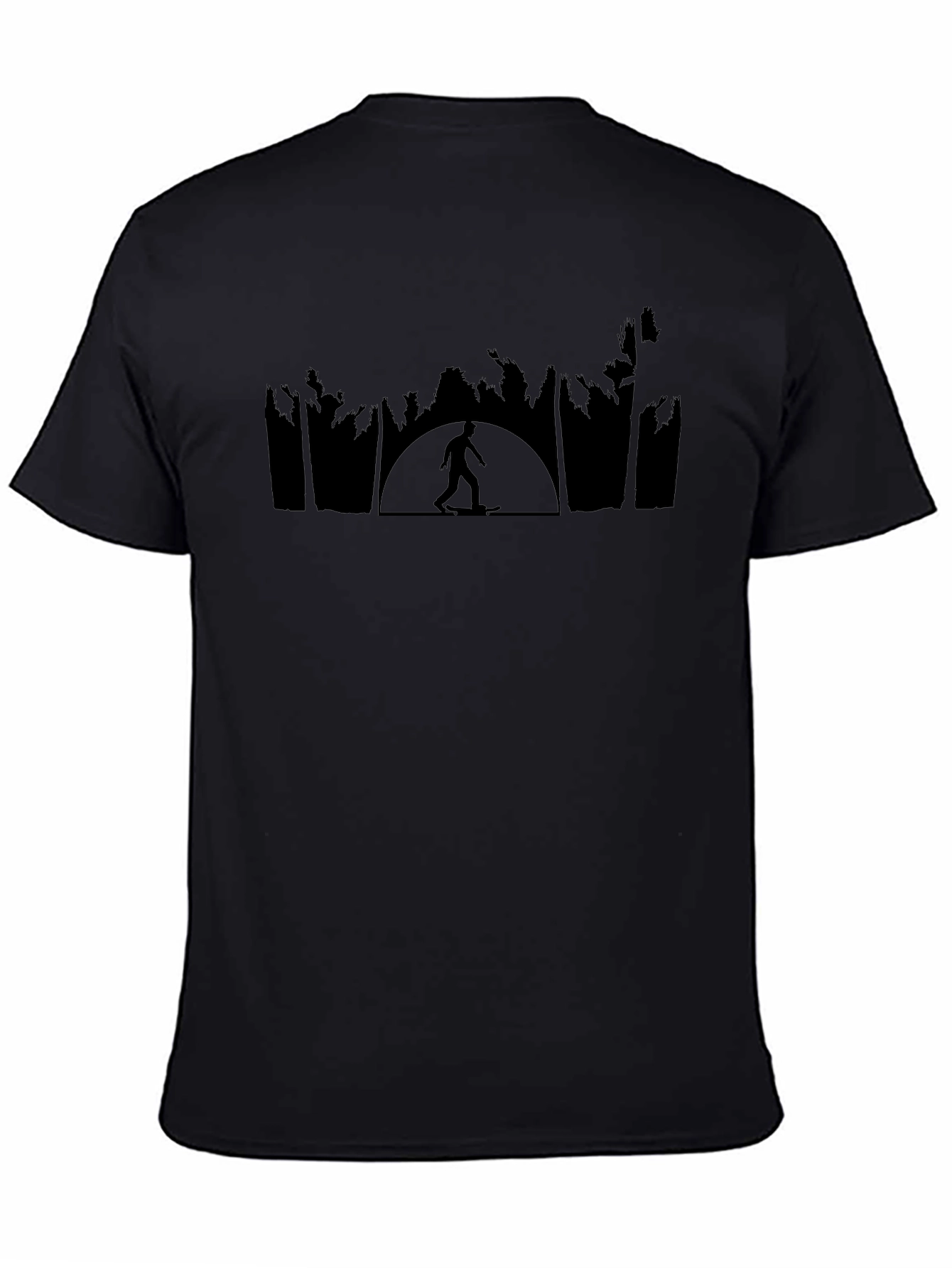 Skater Silhouette Black Tee