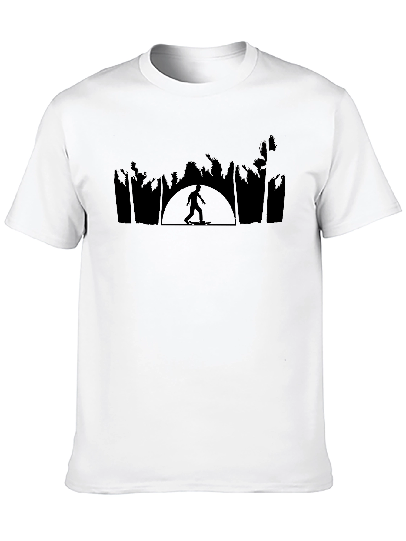 Skater Silhouette Black Tee